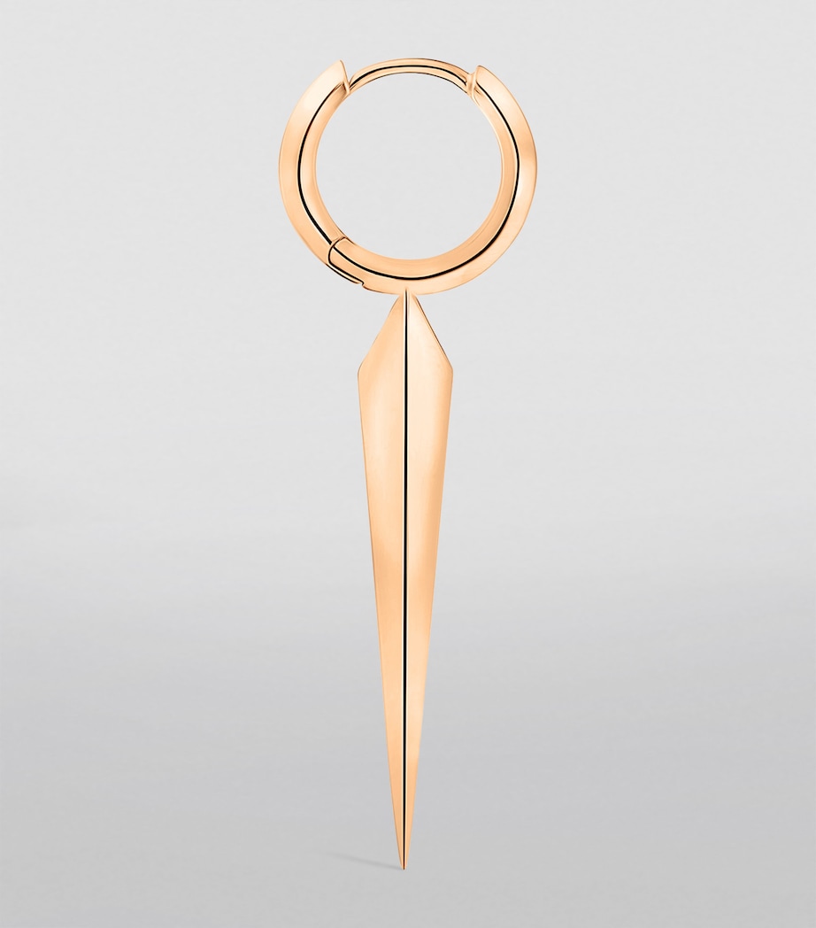 Rose Gold Faceted Grand Spike Hoop Earring (8mm) ROSE GOLD Image 3