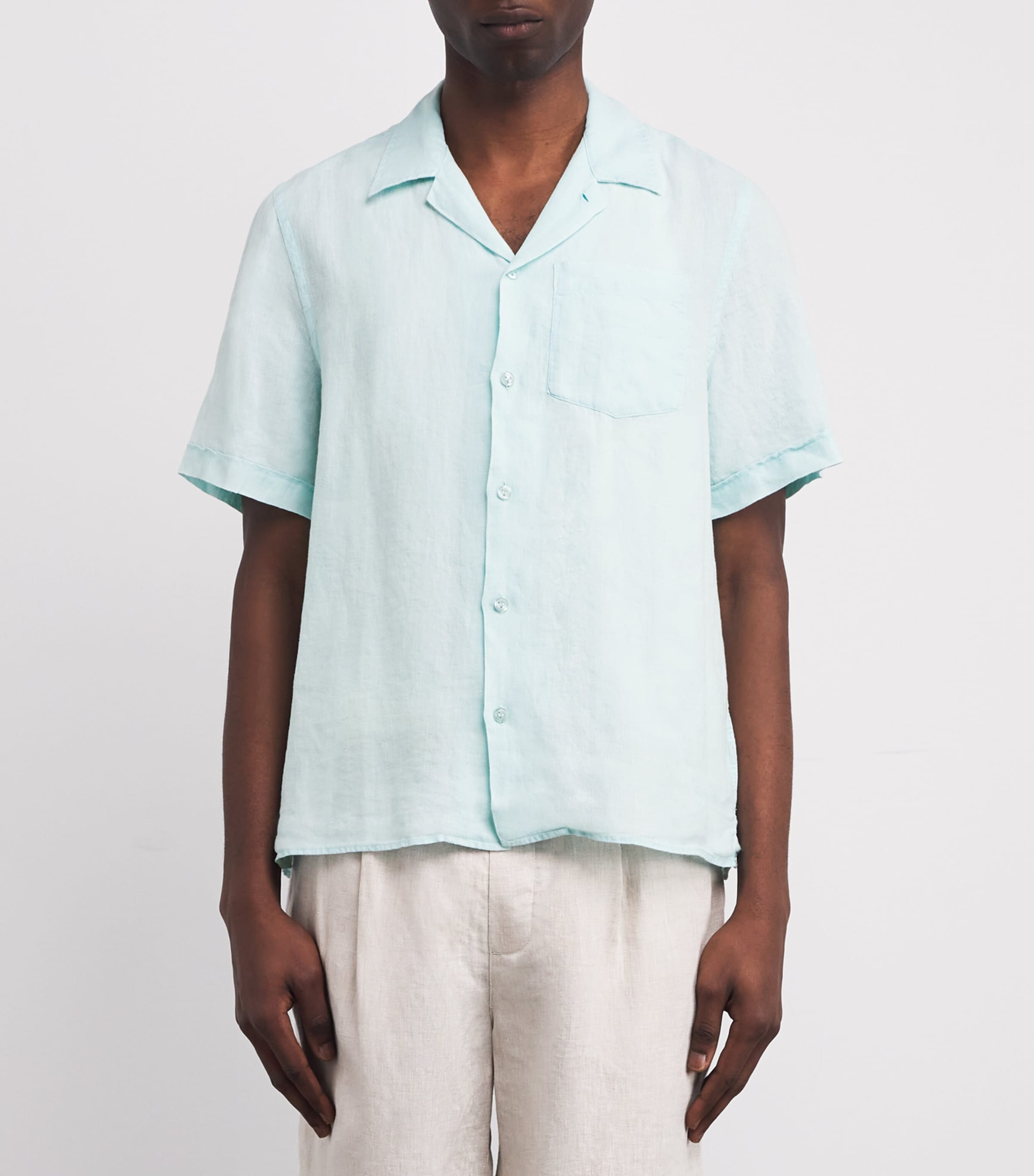 Linen Charli Shirt 315-PACIFIC Image 3