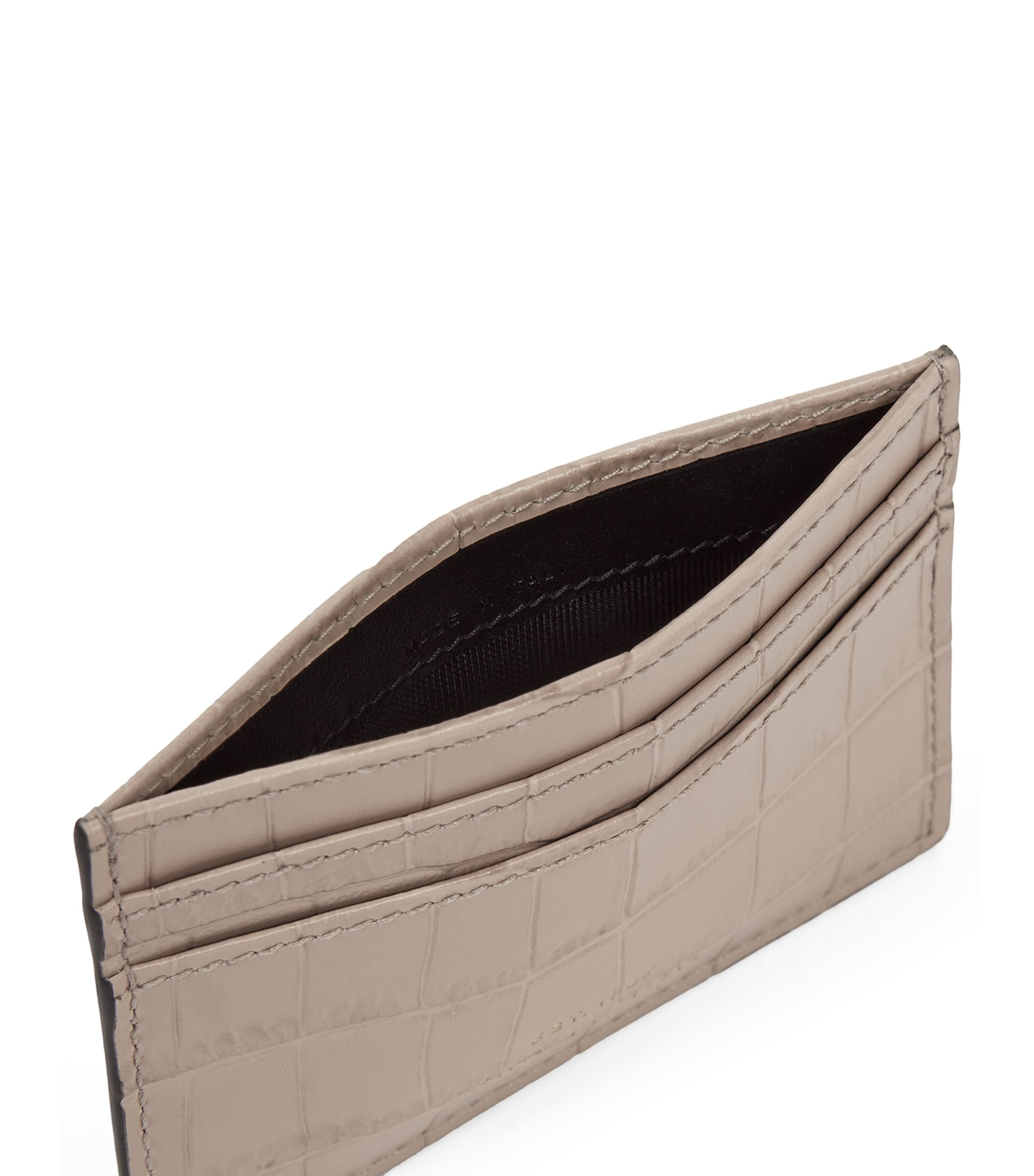 Smythson Leather Mara Flat Card Holder Sandstone Image 3