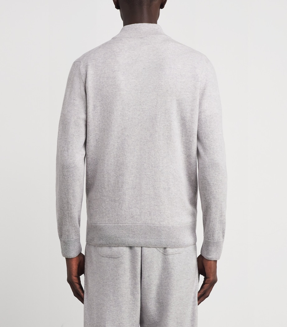 Cashmere Zip-Up Sweater GRIGIO CHIARO E SABB Image 4