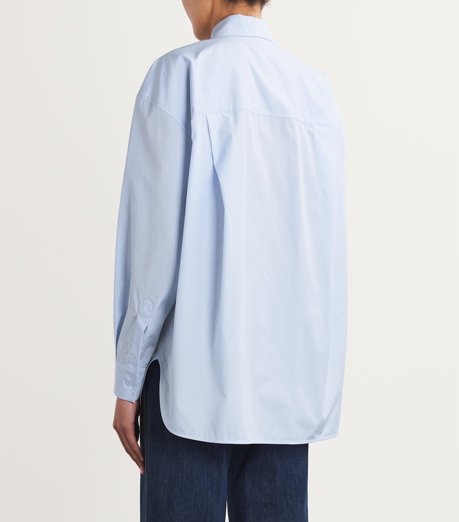 Cotton Crystal-Embellished Shirt BLUE Image 4