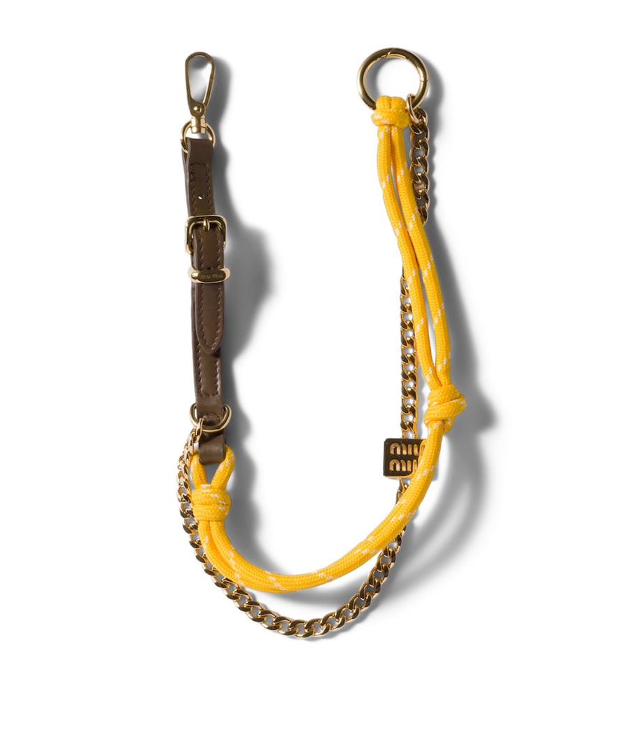 Miu Miu Leather Cord Bag Chain Image 1