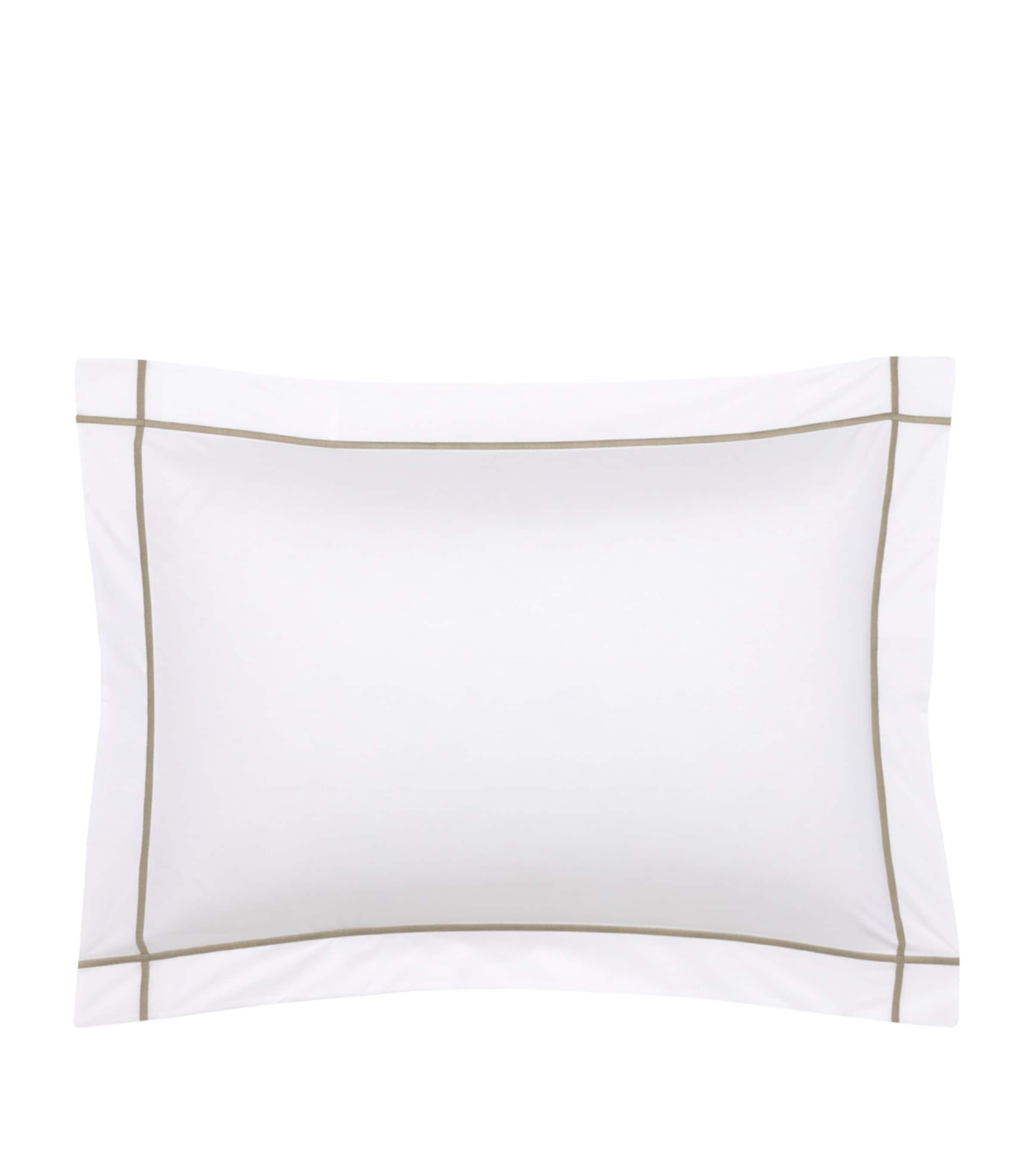 Yves Delorme Athena Standard Oxford Pillowcase (50cm x 75cm) Kaki Image 1