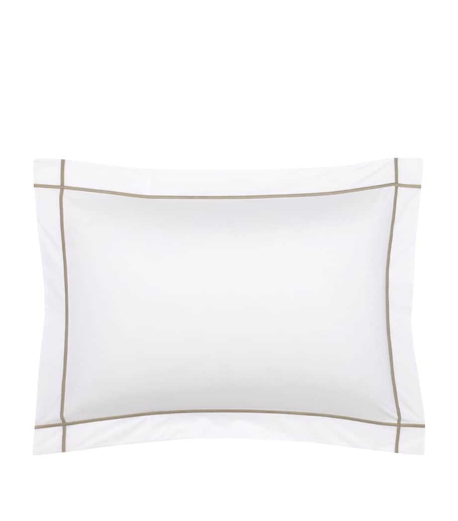 Yves Delorme Athena Standard Oxford Pillowcase (50cm x 75cm) Kaki Image 1