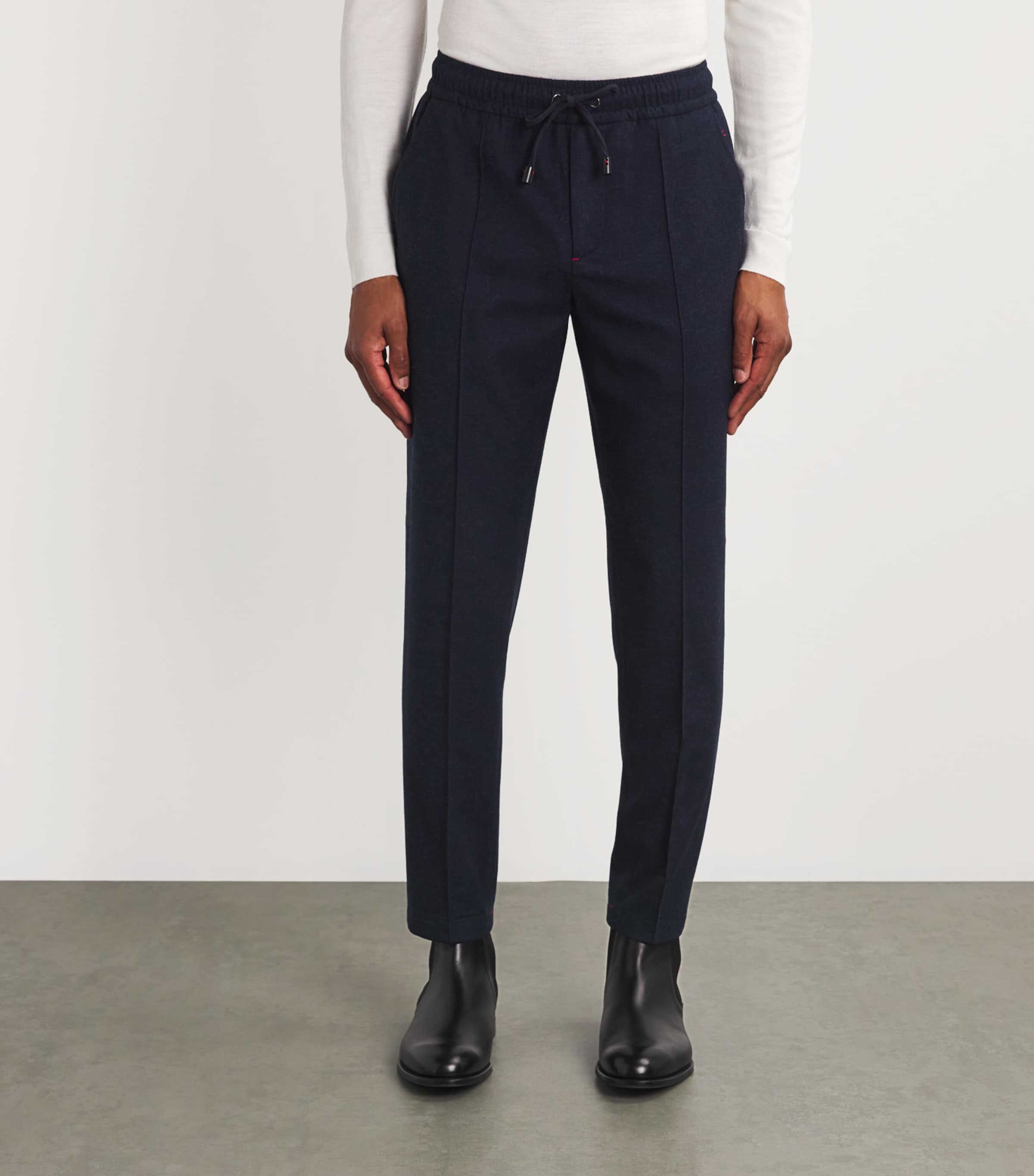 Wool-Cashmere-Blend Drawstring Trousers 800 Image 3