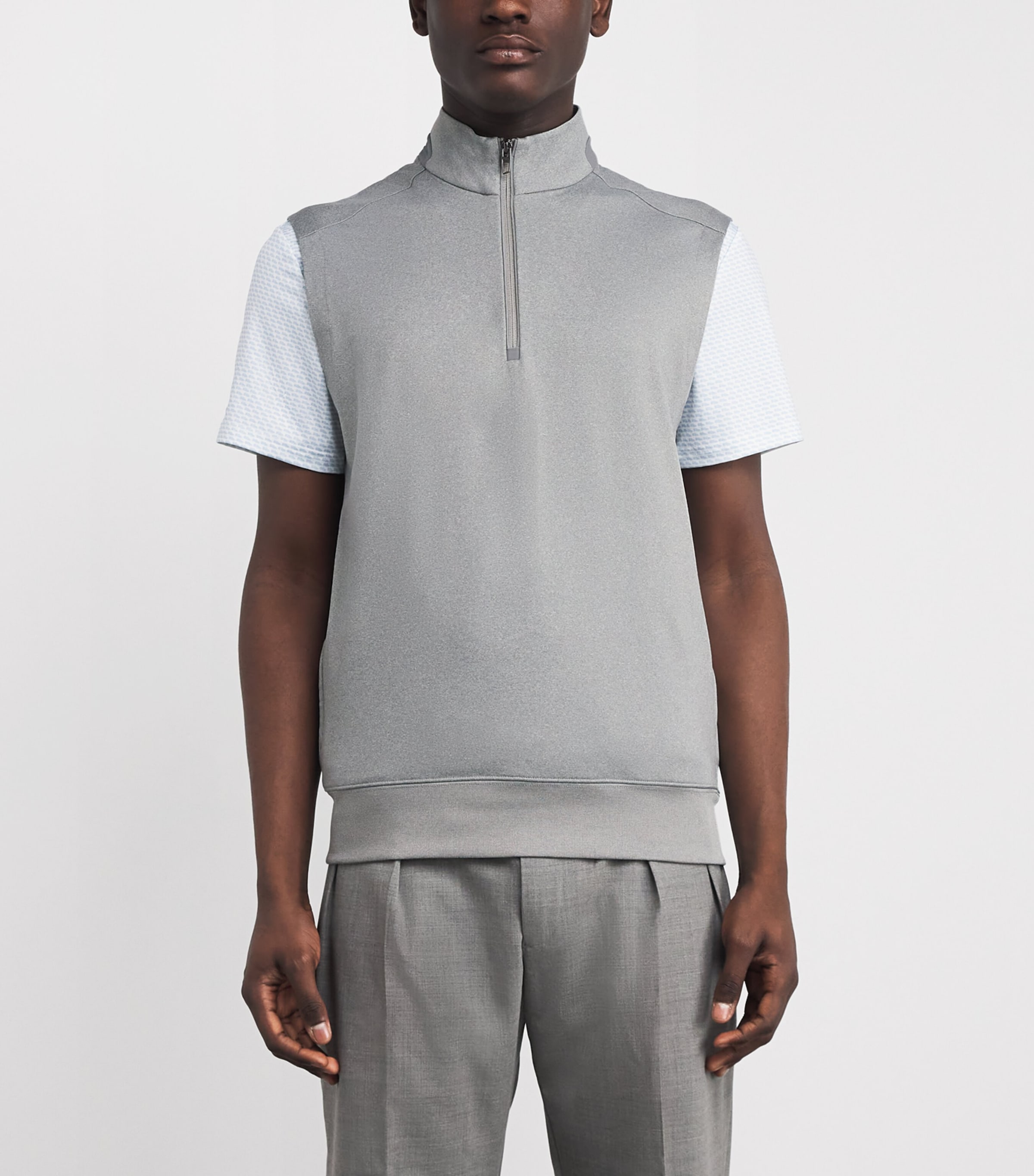 Stretch-Jersey Quarter-Zip Gilet ANDOVER HEATHER Image 3