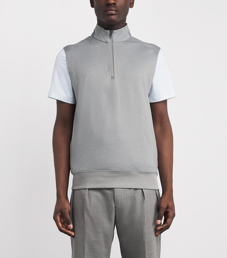 Stretch-Jersey Quarter-Zip Gilet ANDOVER HEATHER Image 3