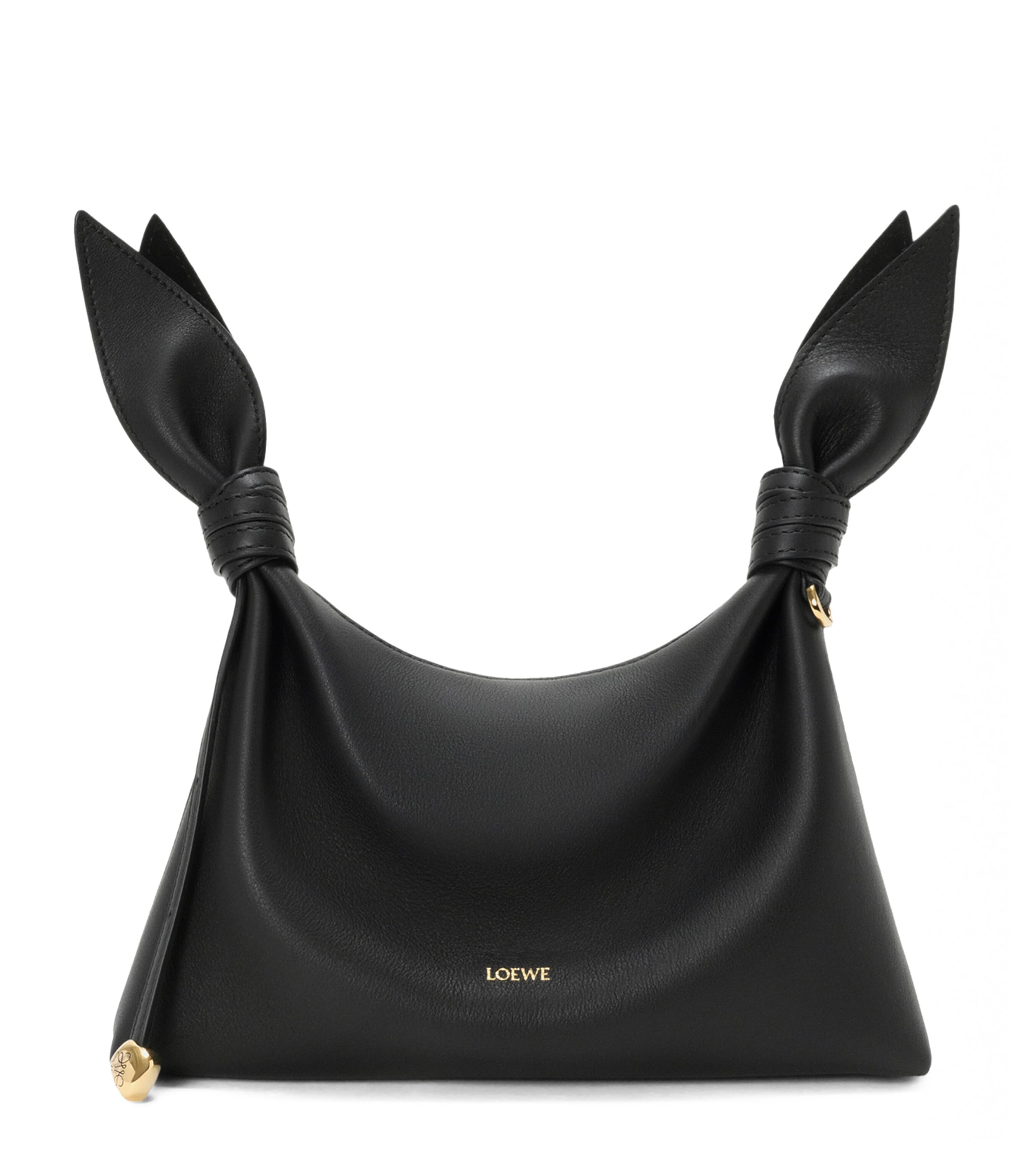 LOEWE Mini Leather Scarf Shoulder Bag Black Image 1