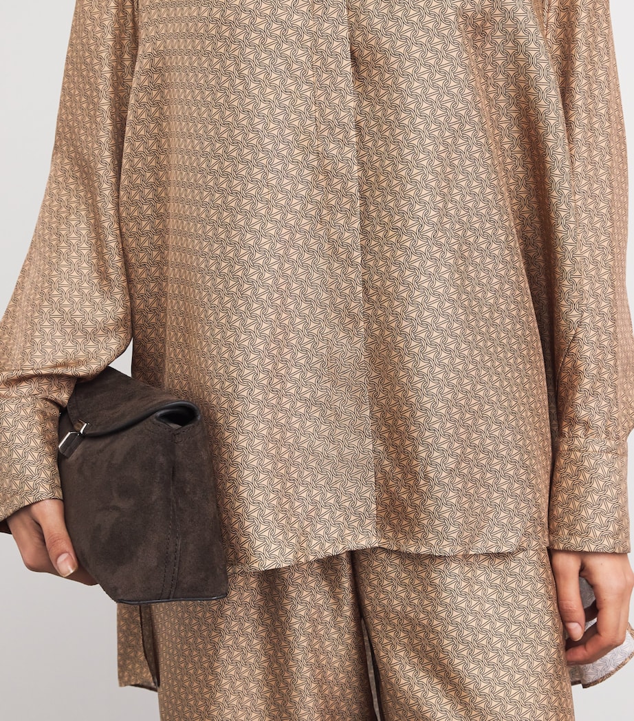ESSE Studios Womens Silk Printed Linka Shirt Almond Linka Image 3