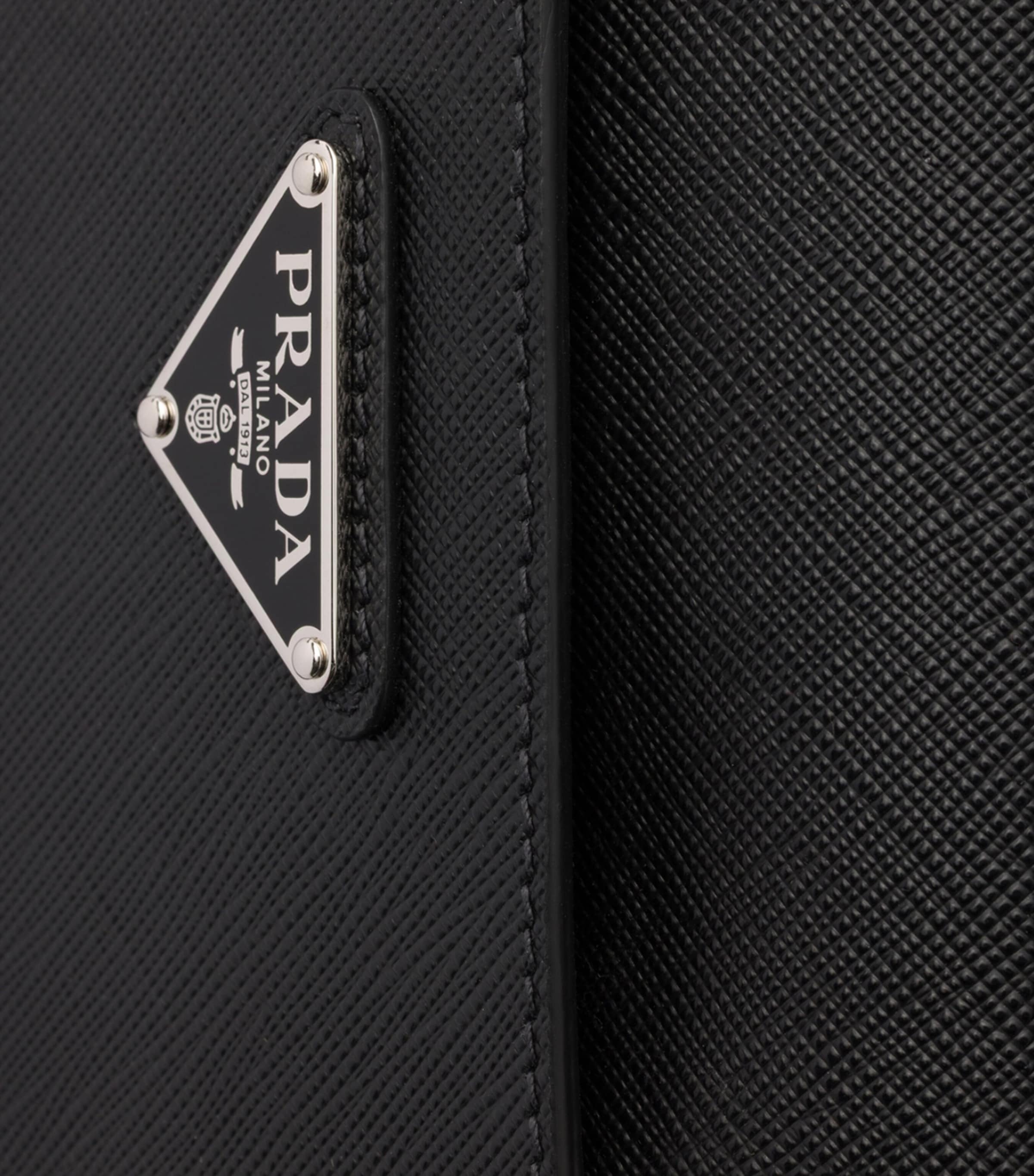Prada Leather Cross-Body Bag Black Image 5