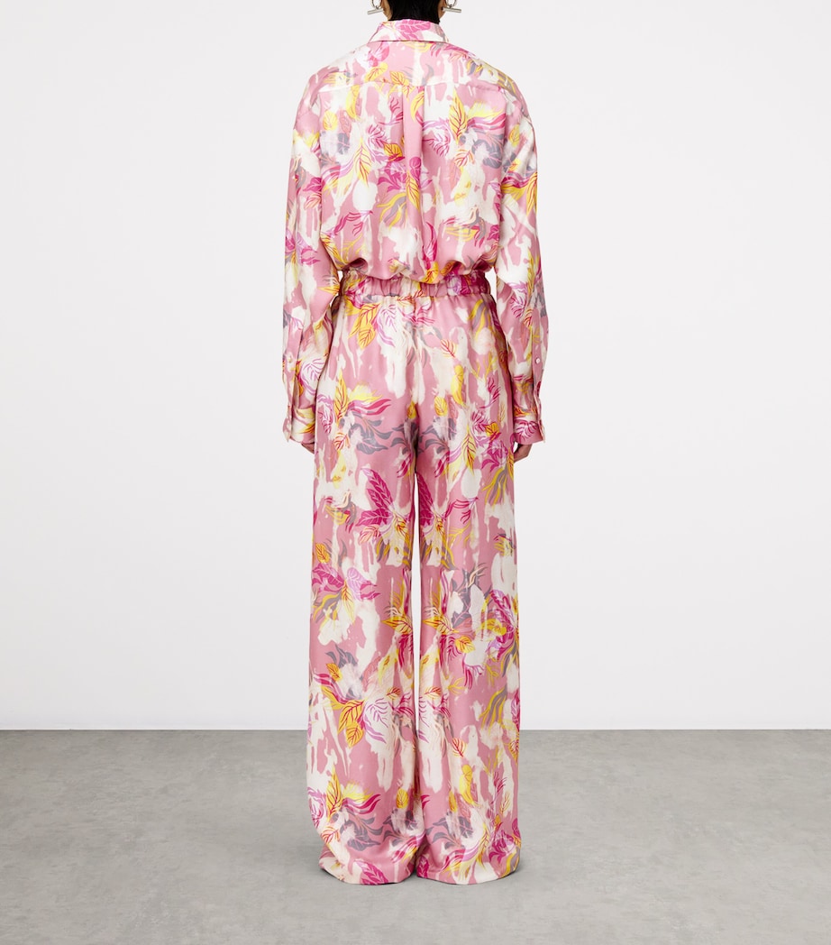 Silk Floral Pyjama Trousers 5067 Image 4