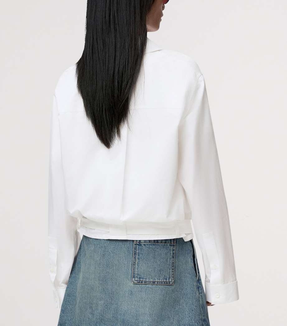 Cotton Asymmetric Shirt WHITE Image 4