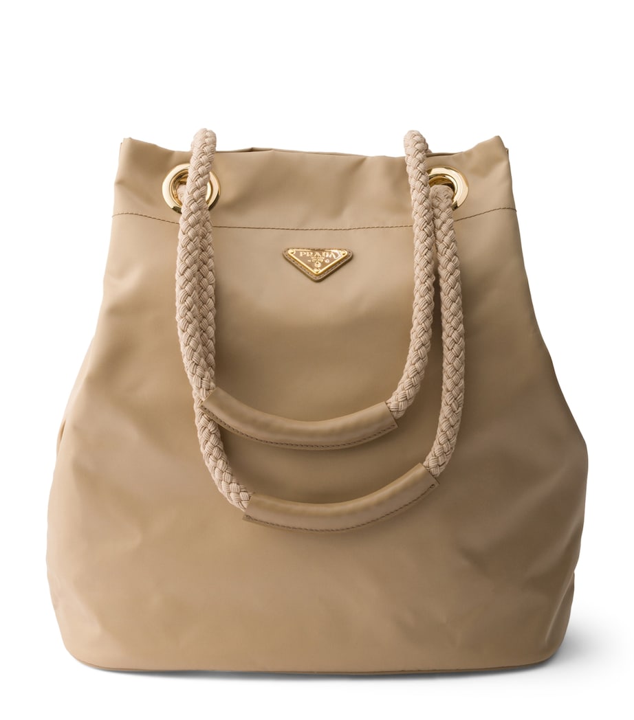 Prada Womens Large Re-Nylon Mariner Bucket Bag Brown Image 1