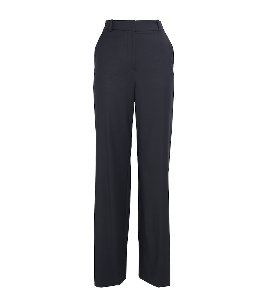 Wool-Blend Eaton Straight Trousers NAVY Image 1