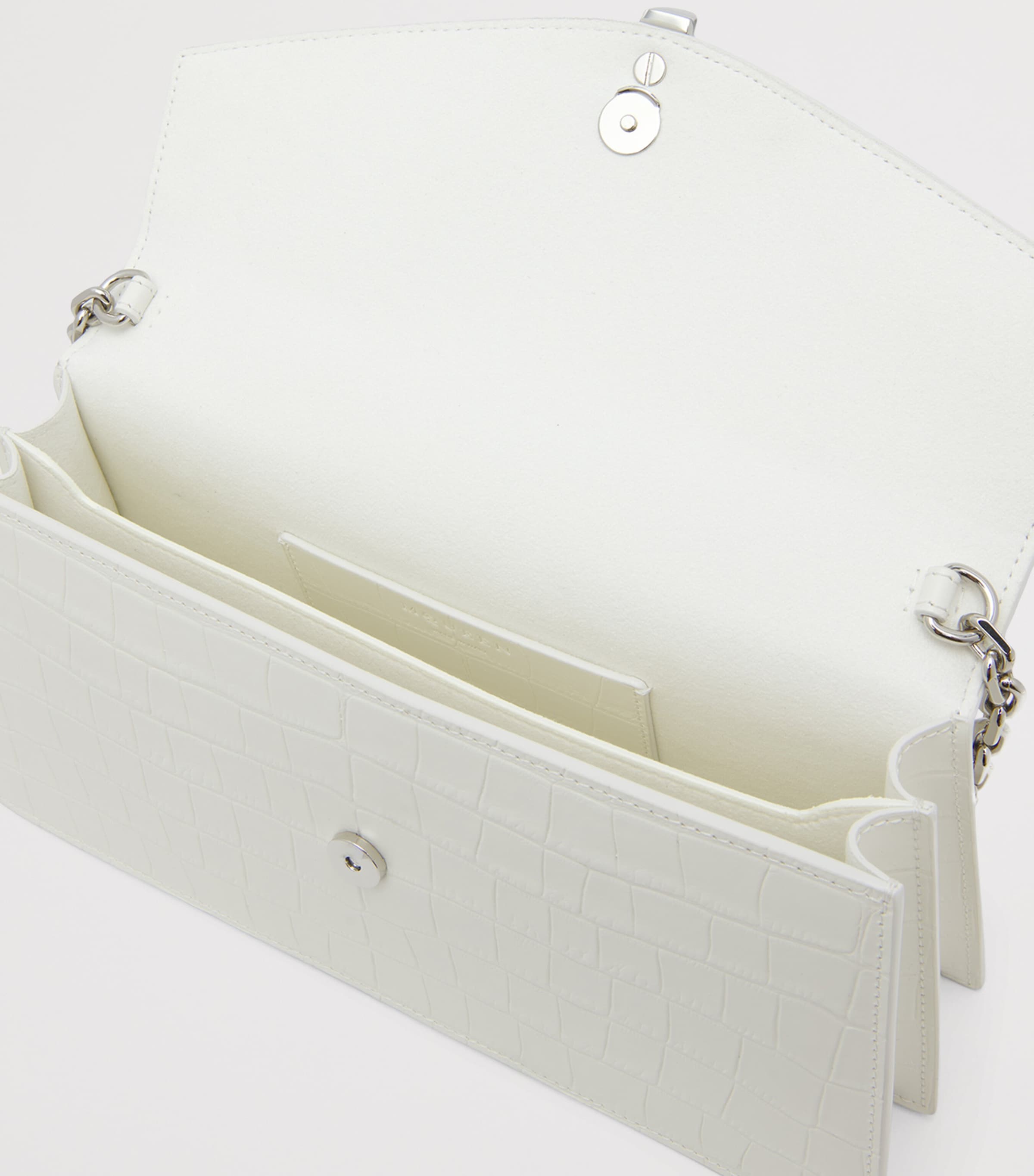 McQueen Croc-Embossed Skull Top-Handle Bag Image 5