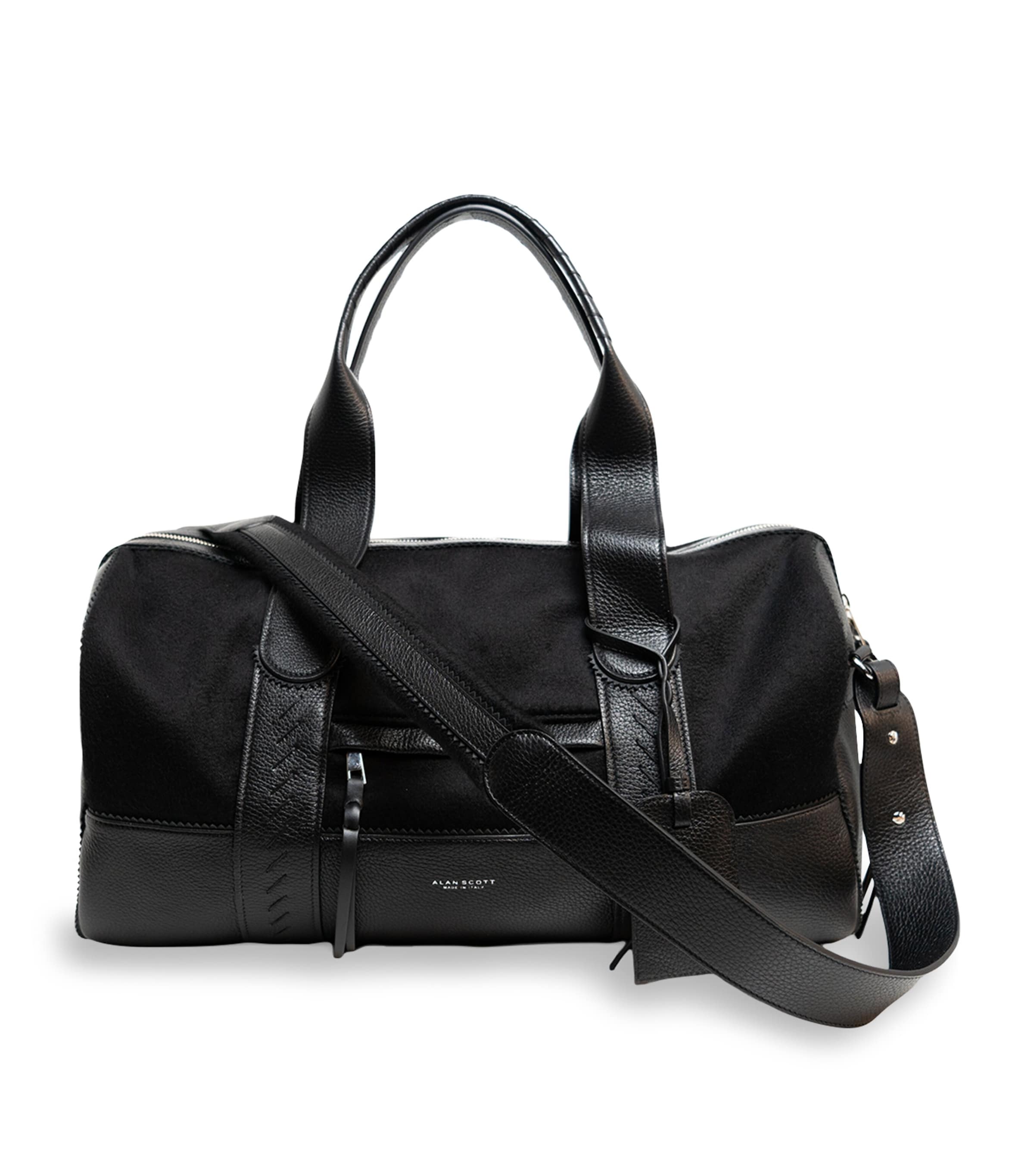 Alan Scott Deerskin Duffle Bag Black/black Image 1