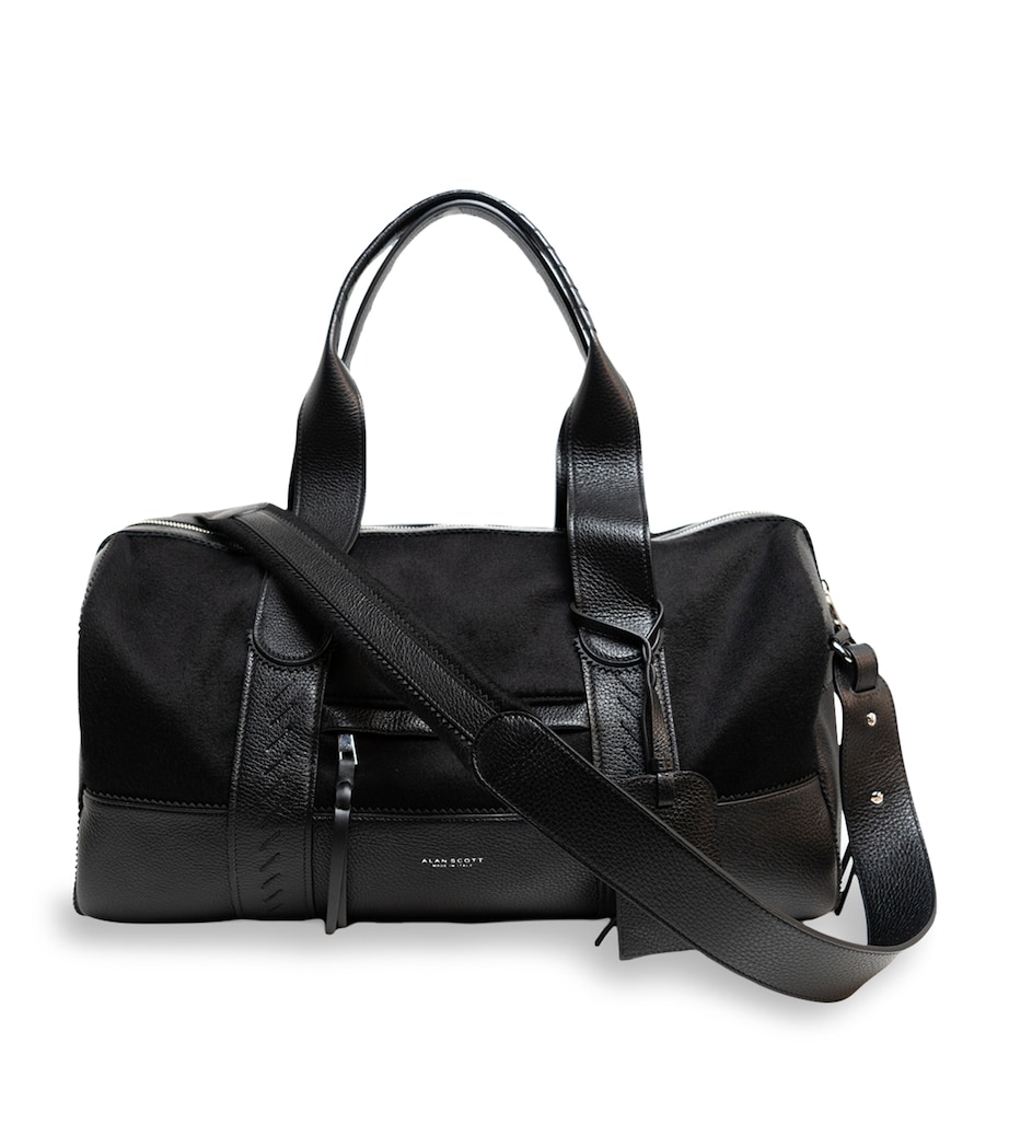 Alan Scott Deerskin Duffle Bag Black/black Image 1