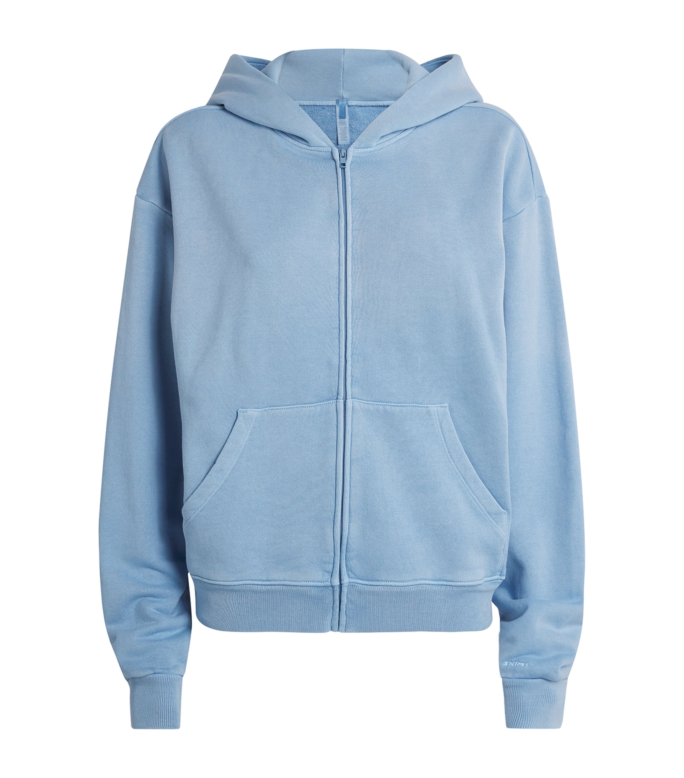 Skims French Terry Zip-up Hoodie In Blue