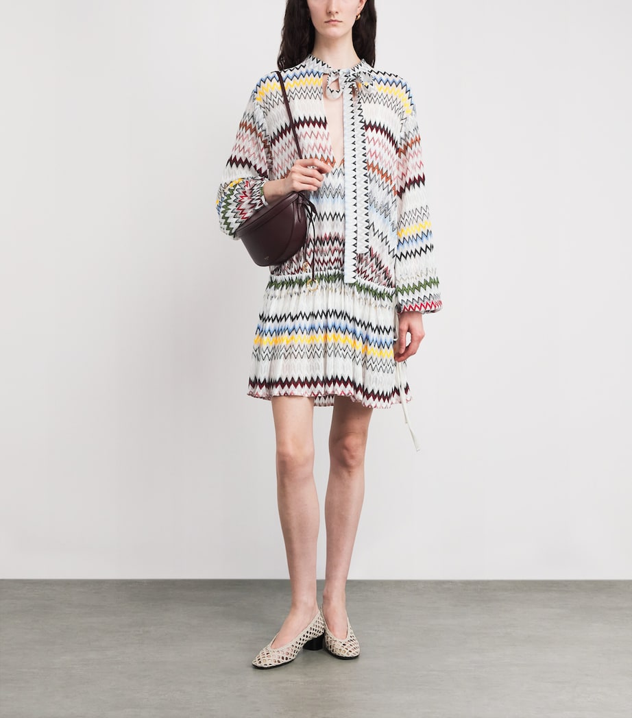 Chevron Tunic Mini Dress S01K2 MULTI W WHITE Image 2