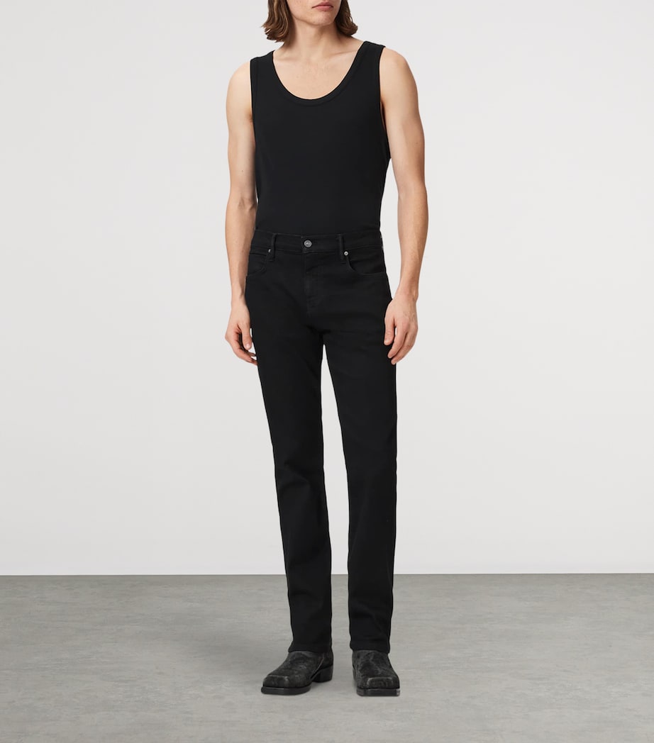 AllSaints Mens Sid Ultra Skinny Jeans Jet Black Image 5