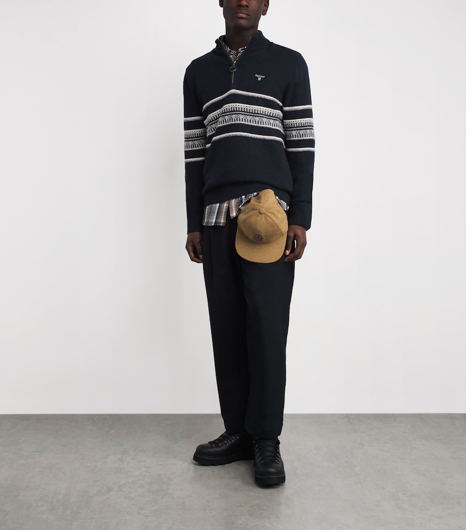 Wool Kepwick Quarter-Zip Sweater NY91 NAVY Image 2