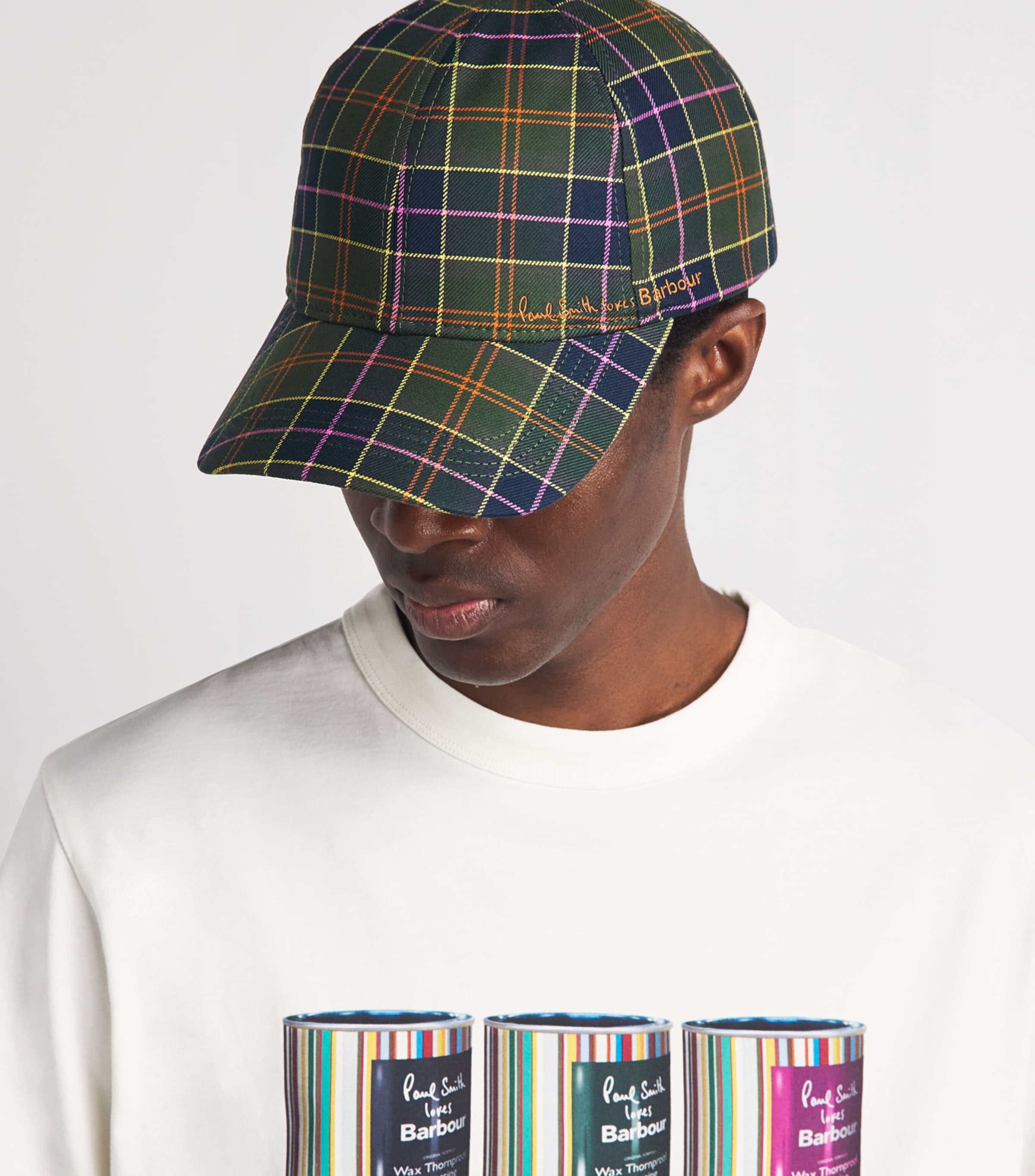 Barbour x Paul Smith Tartan Baseball Cap Ps Classic Image 2