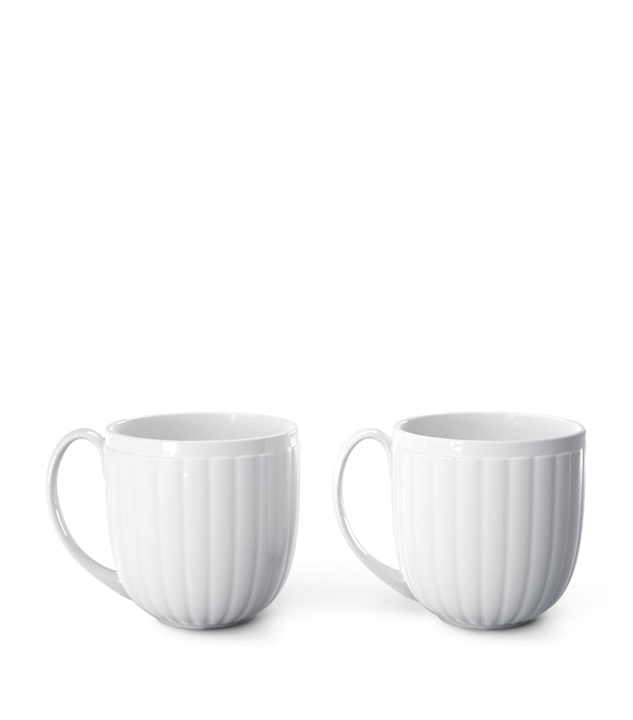 Set of 2 Porcelain Bernadotte Mugs WHITE Image 1