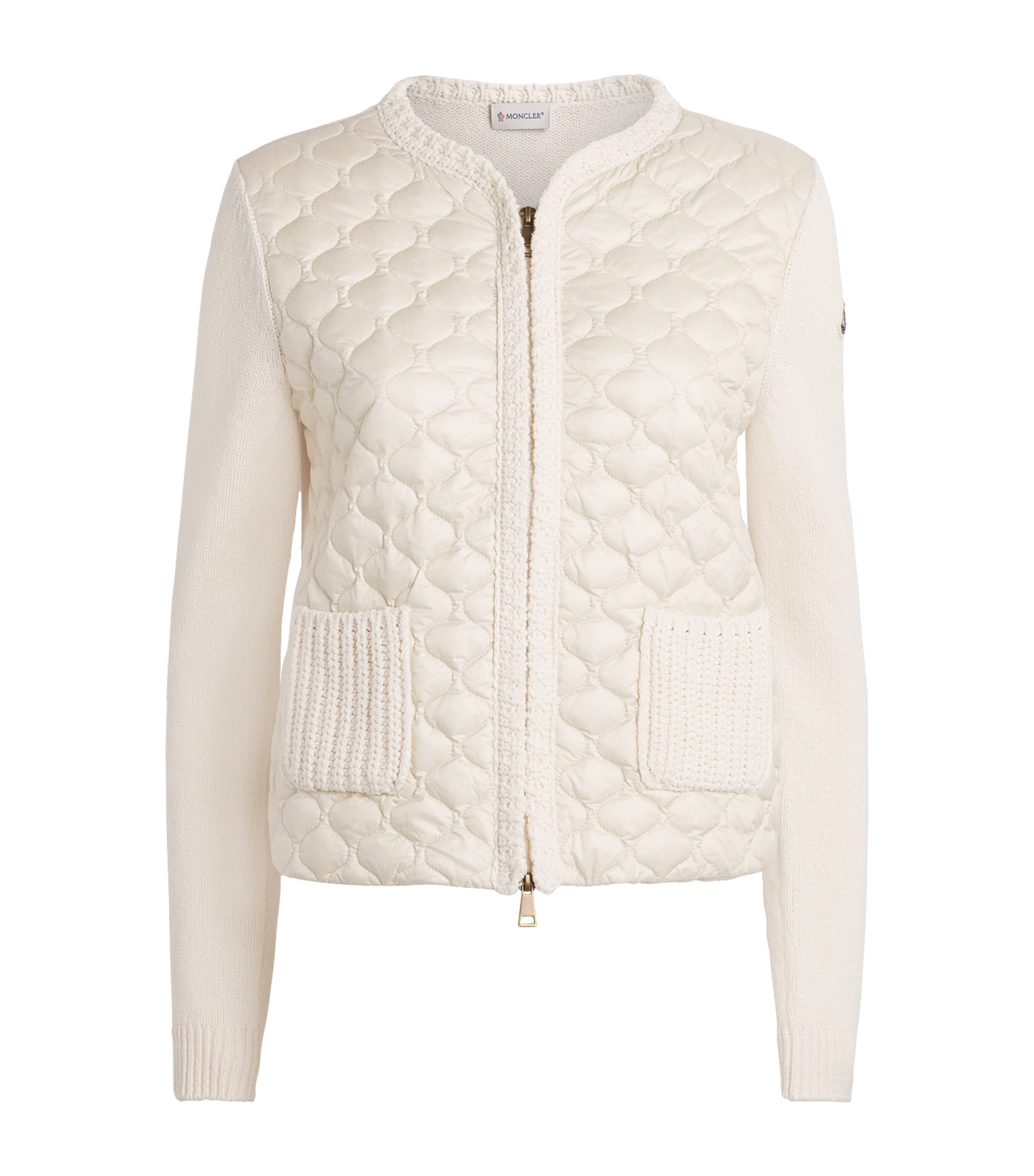 Moncler Womens Quilted Down Cardigan Image 1