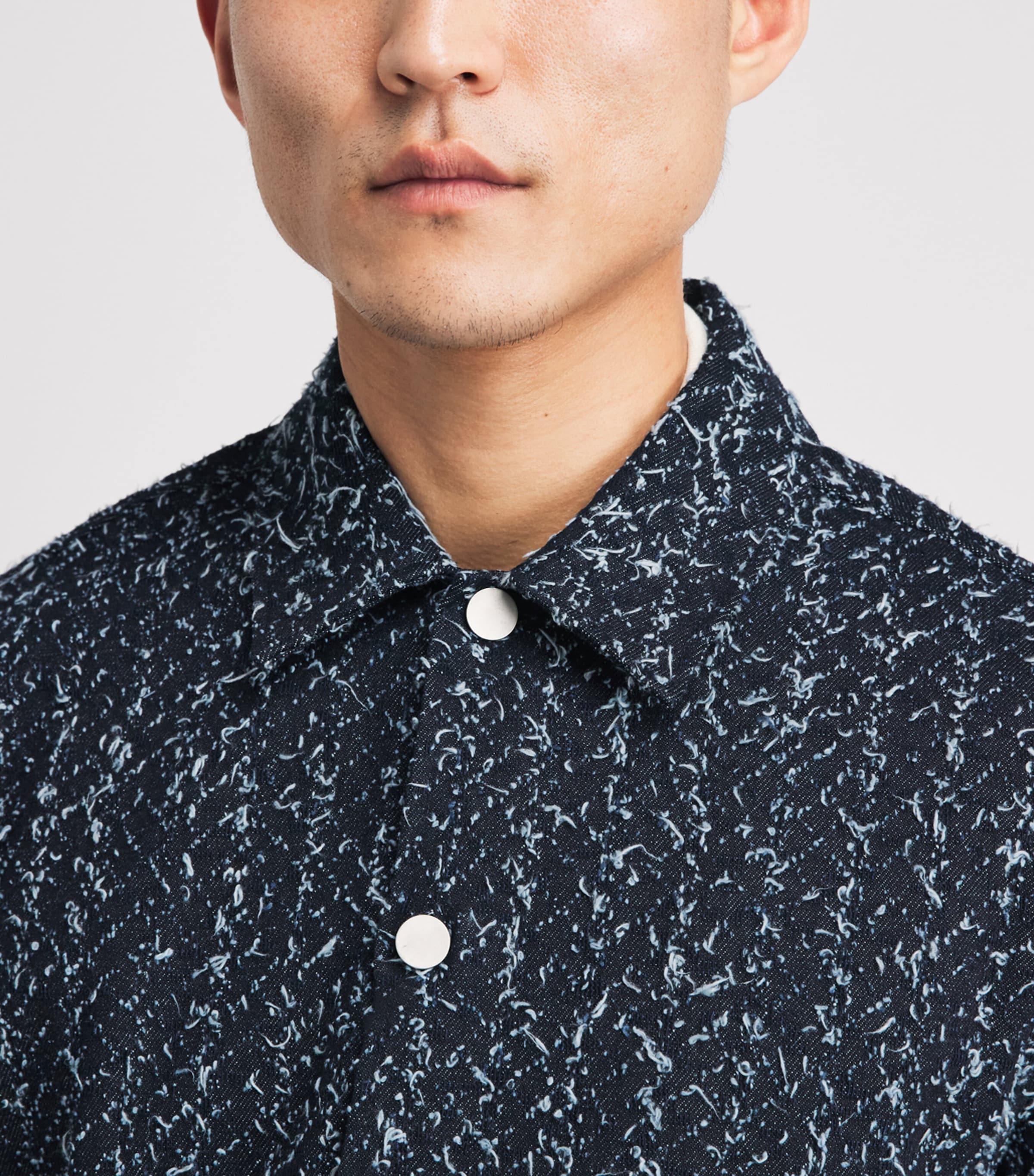SAMSOE SAMSOE Mens Sacastor X Denim Overshirt Indigo Floss Image 3
