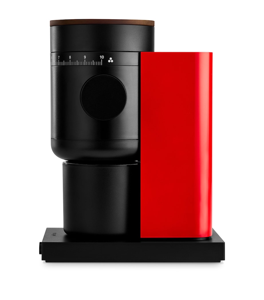 FELLOW Opus 2 Conical Burr Grinder Cherry Red W Walnut Image 3