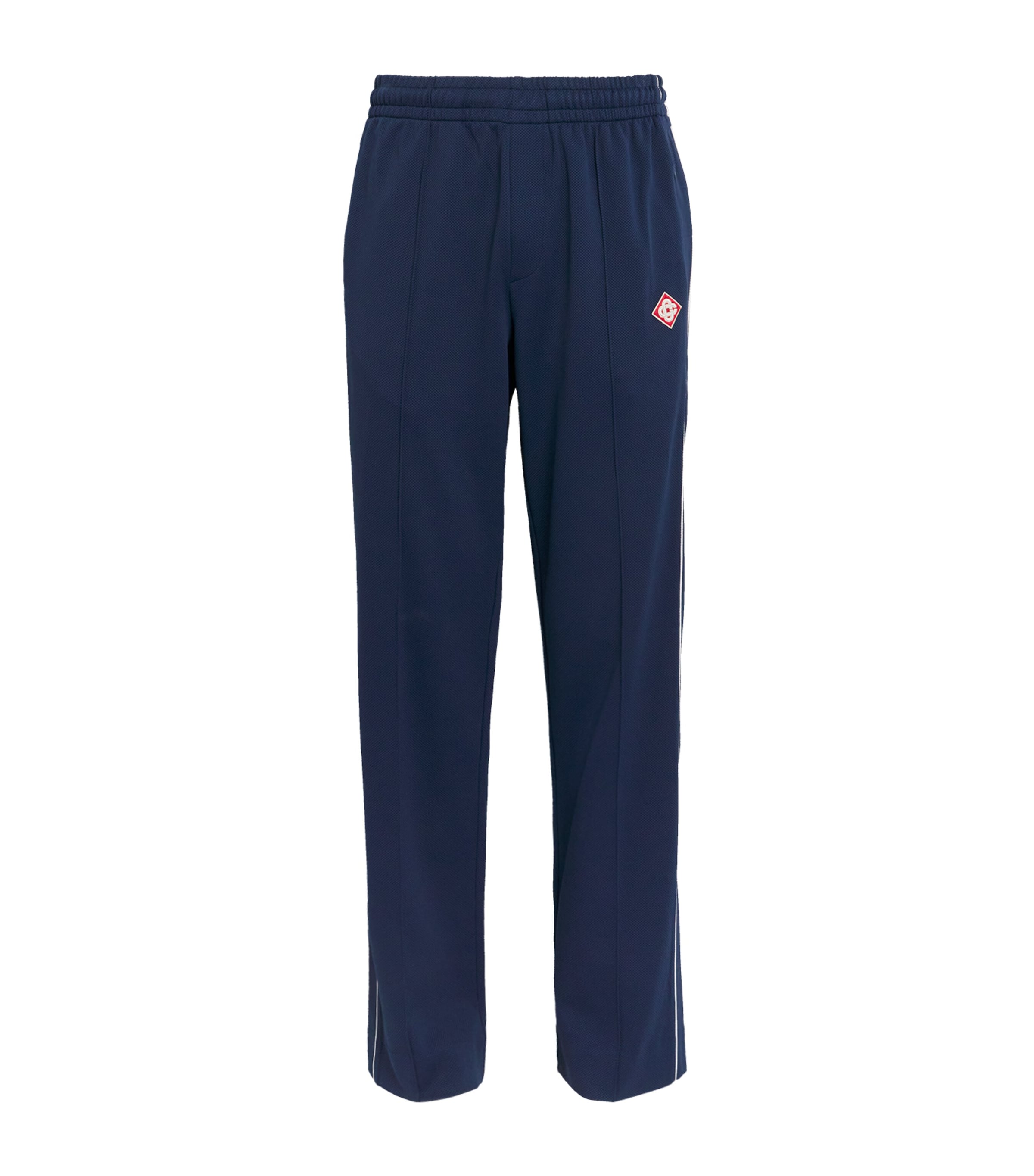 Casablanca Piqué Track Pants In Blue