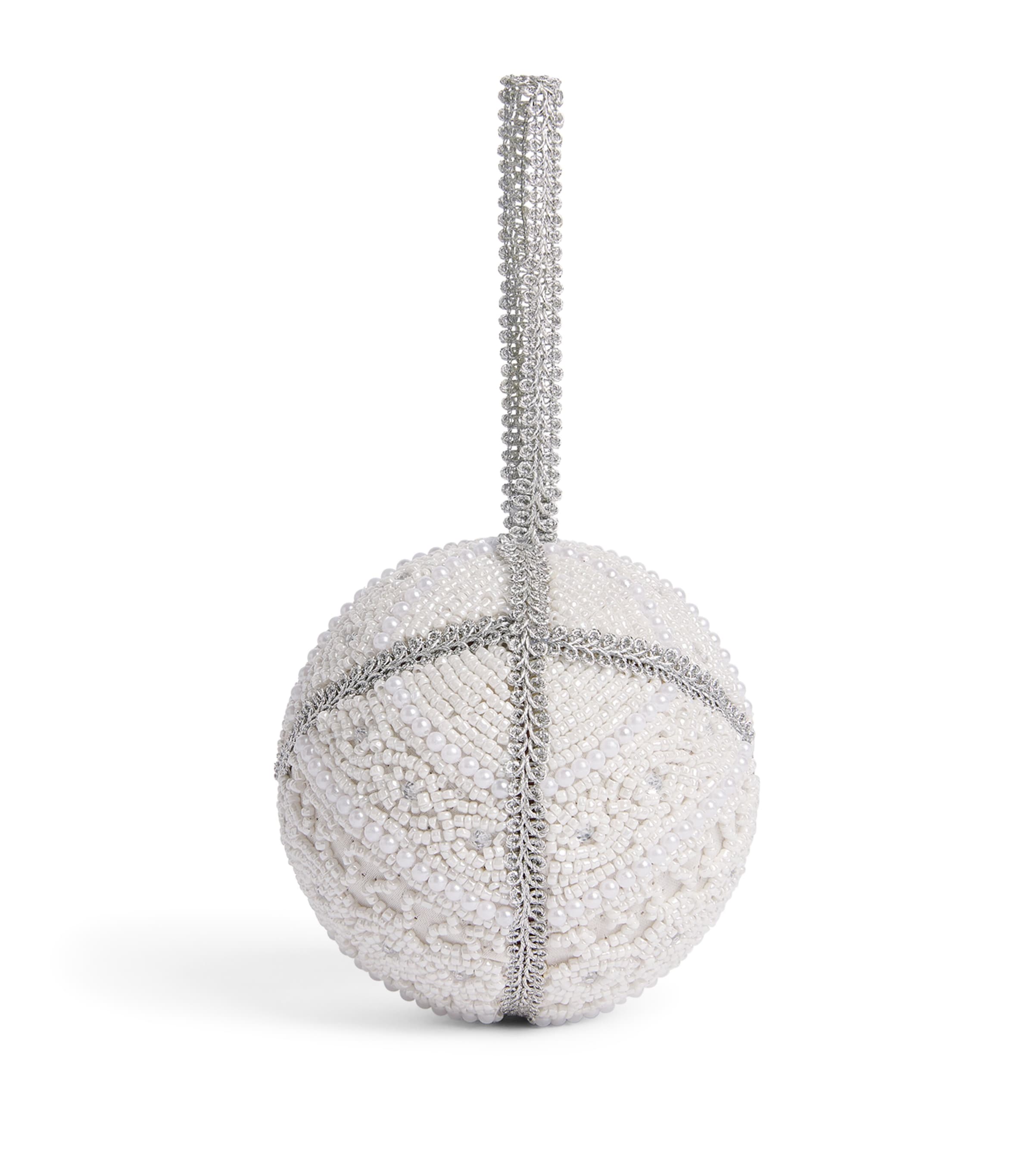 Harrods Beaded Bauble White/silver Image 1