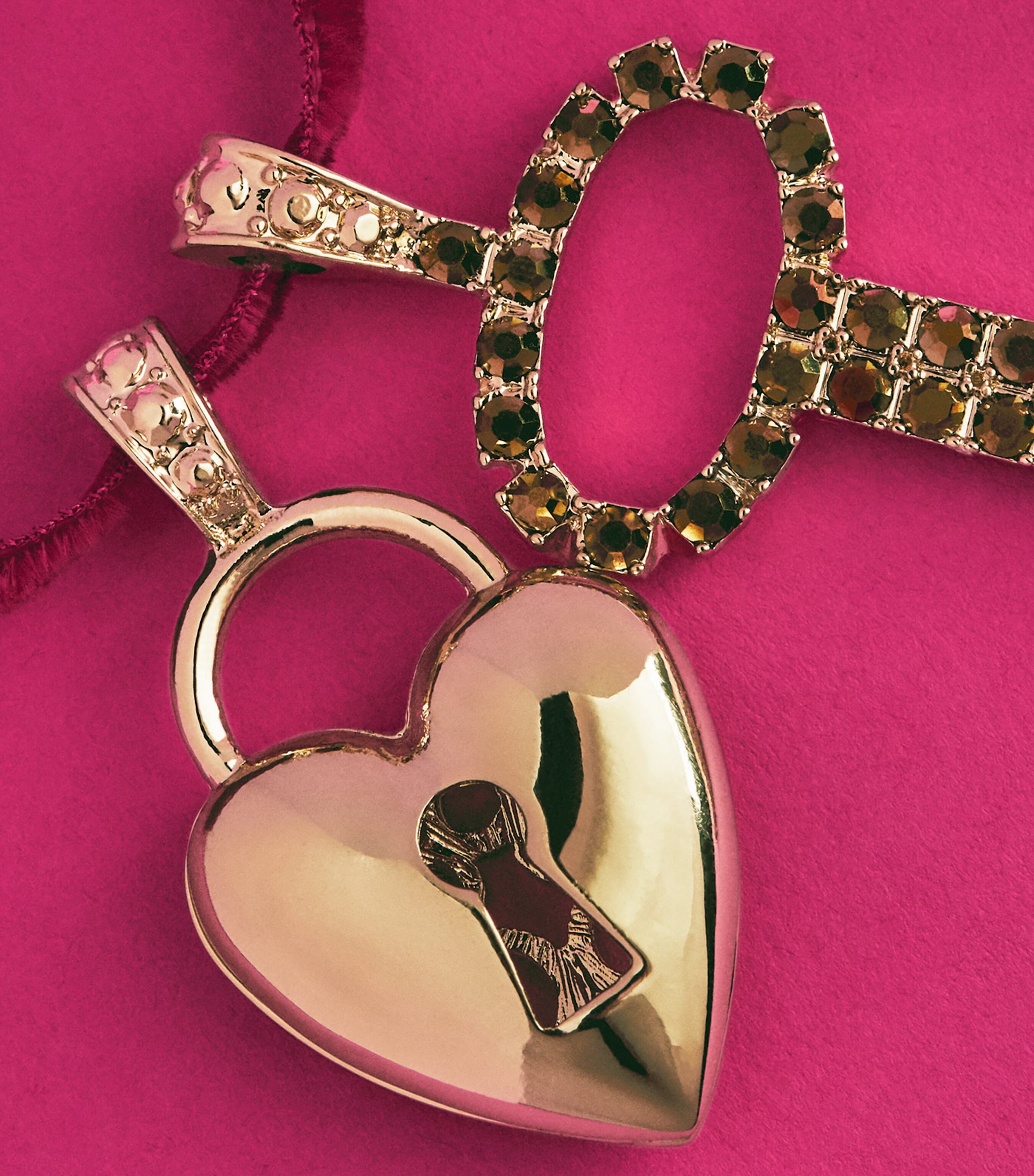 Joanna Buchanan Lock and Key Tree Decoration Gold Image 2
