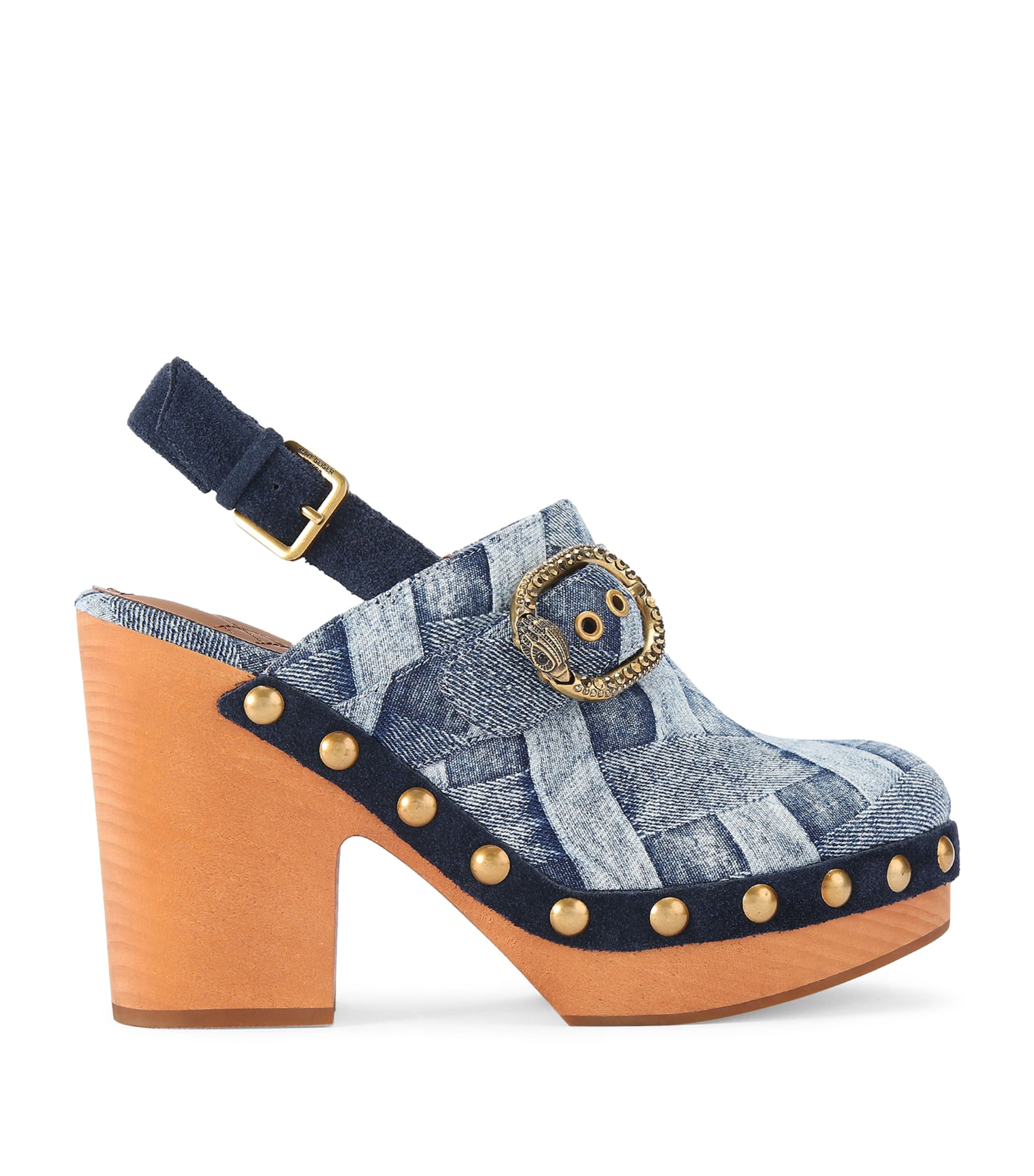 Kurt Geiger Denim Mayfair Clog Slingback Pumps