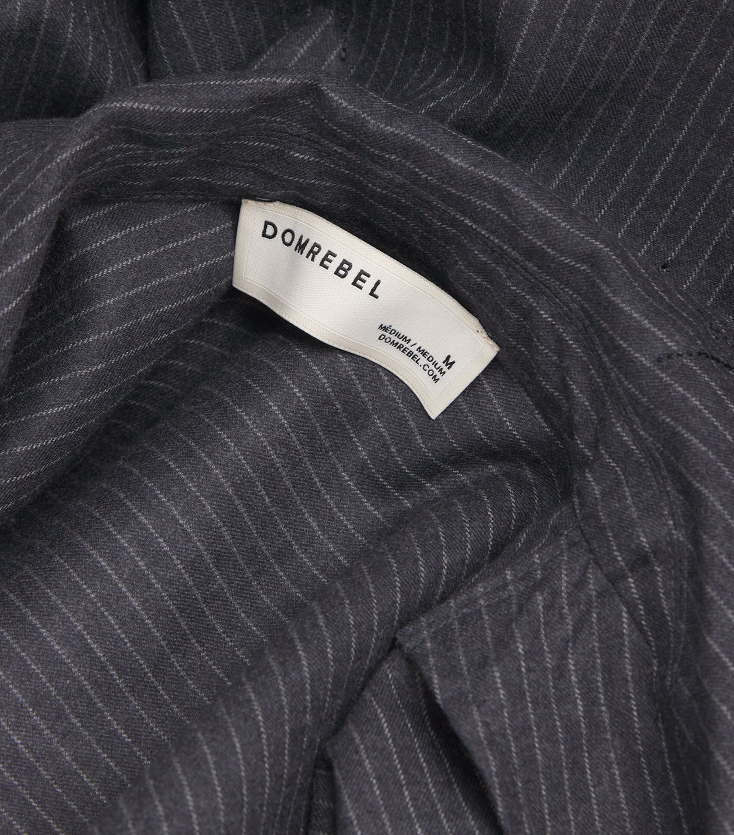 Wool-Blend Pinstripe Shirt COAL PINSTRIPE Image 5