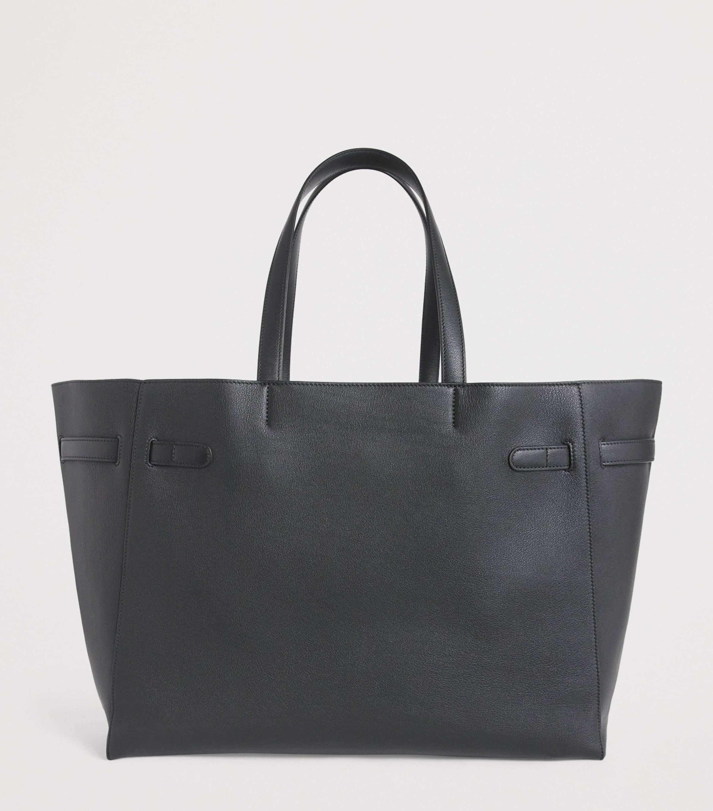 Thom Browne Leather Cabas Tote Bag Black Image 3