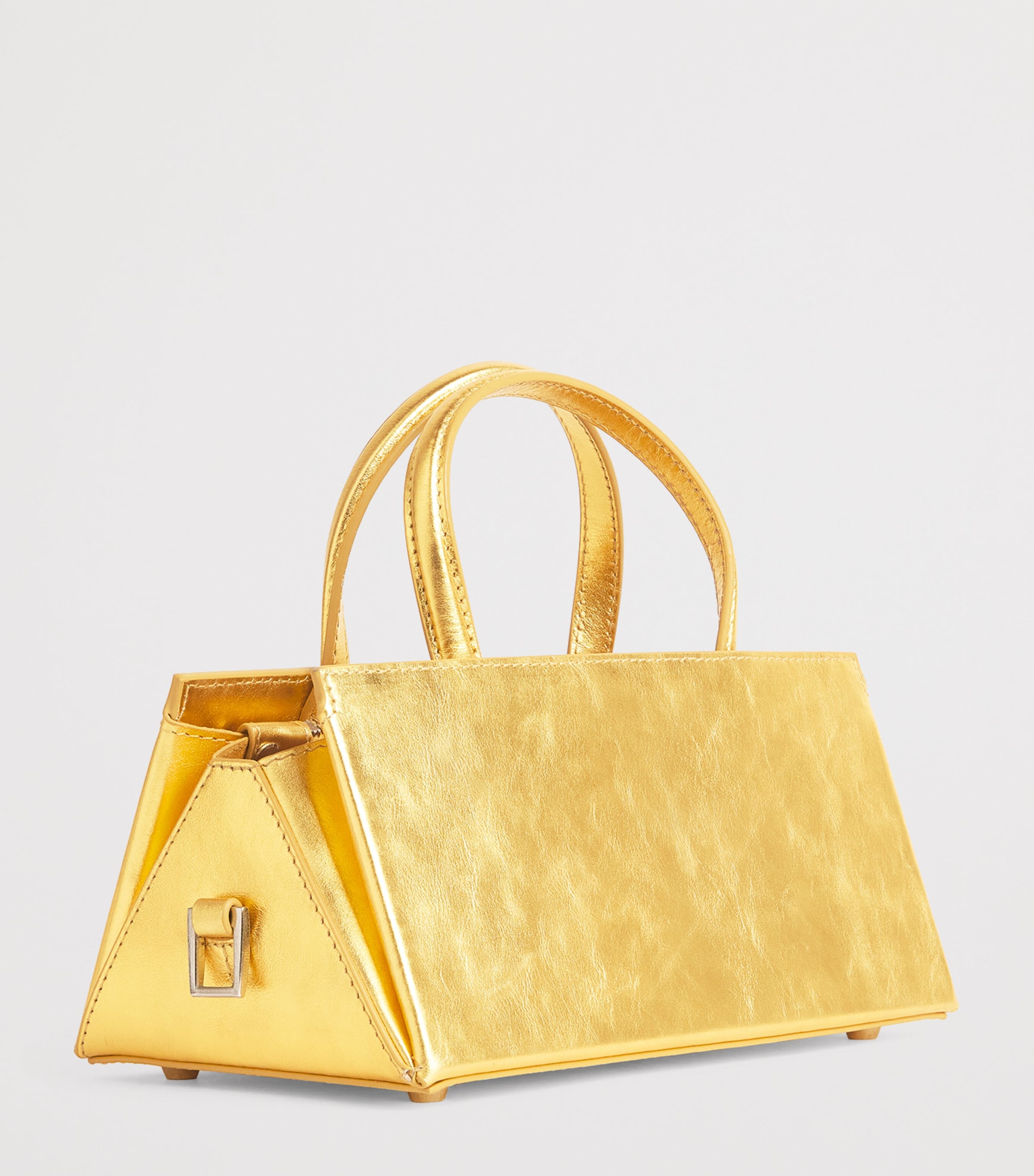 Talel Paris Metallic Leather V2 Baguette Bag Gold Image 3
