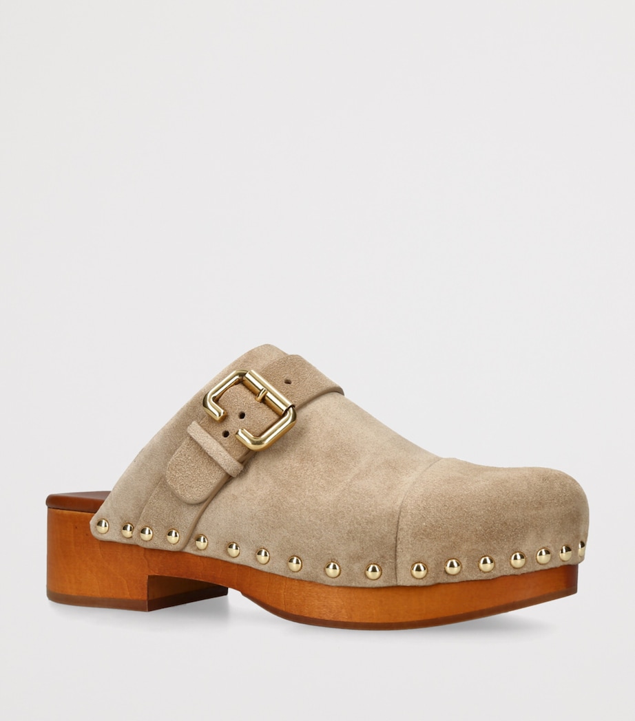 Leather Jeannette Clogs 50 BEIGE Image 3