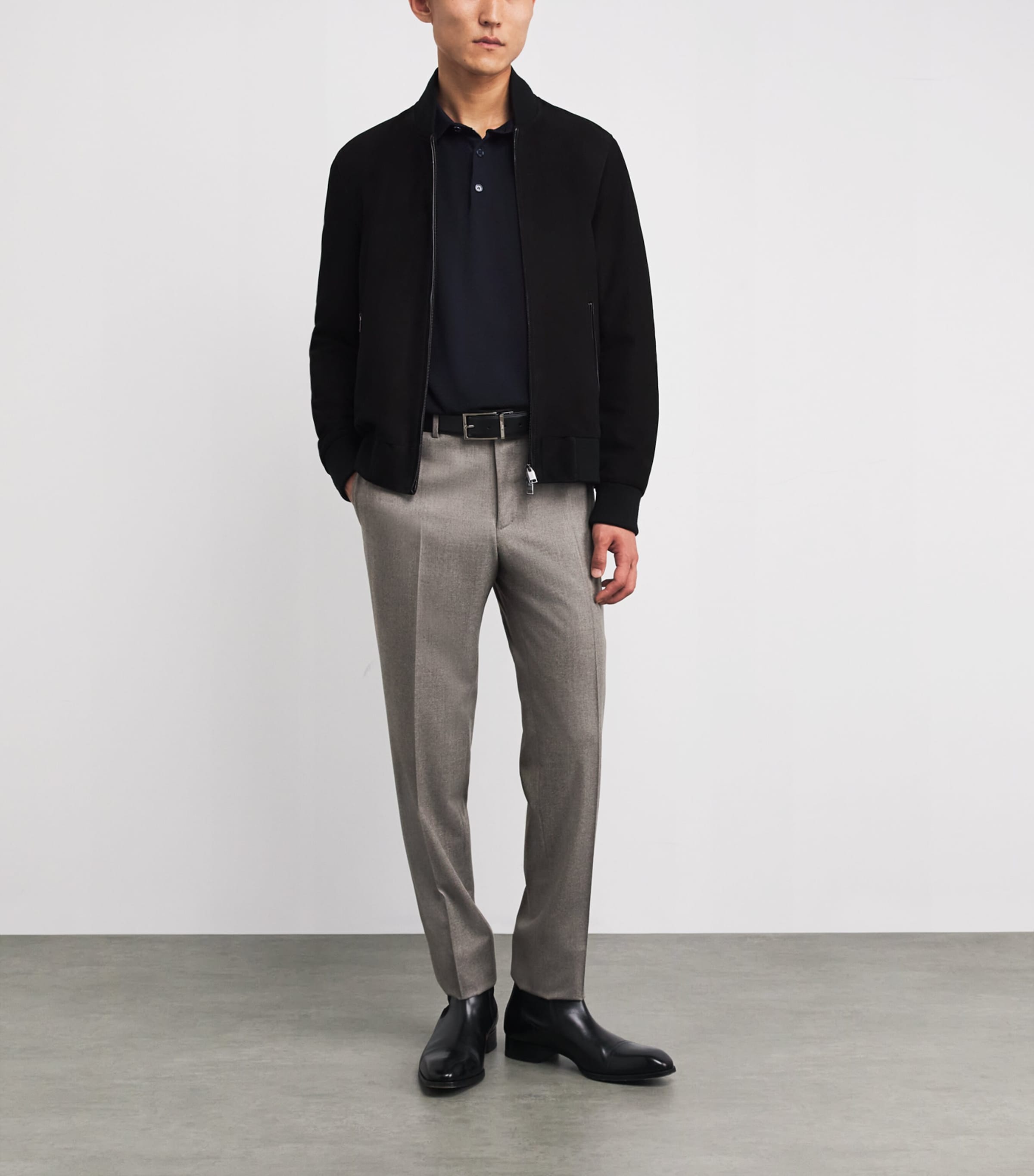 Cotton Contrast-Stitch Polo Shirt 4112 Image 2