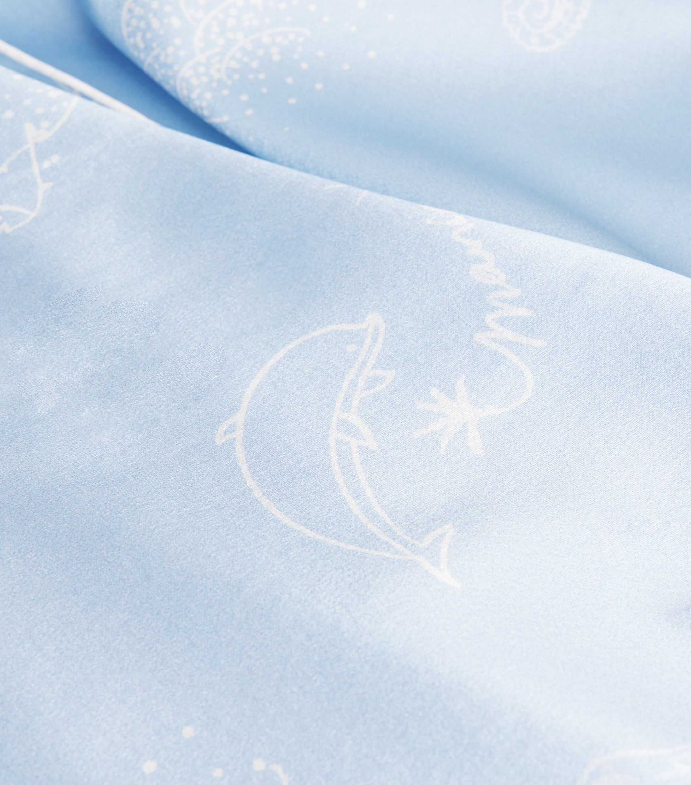 Mulberry Silk Printed Pyjama Set OCEAN BLUE Image 5