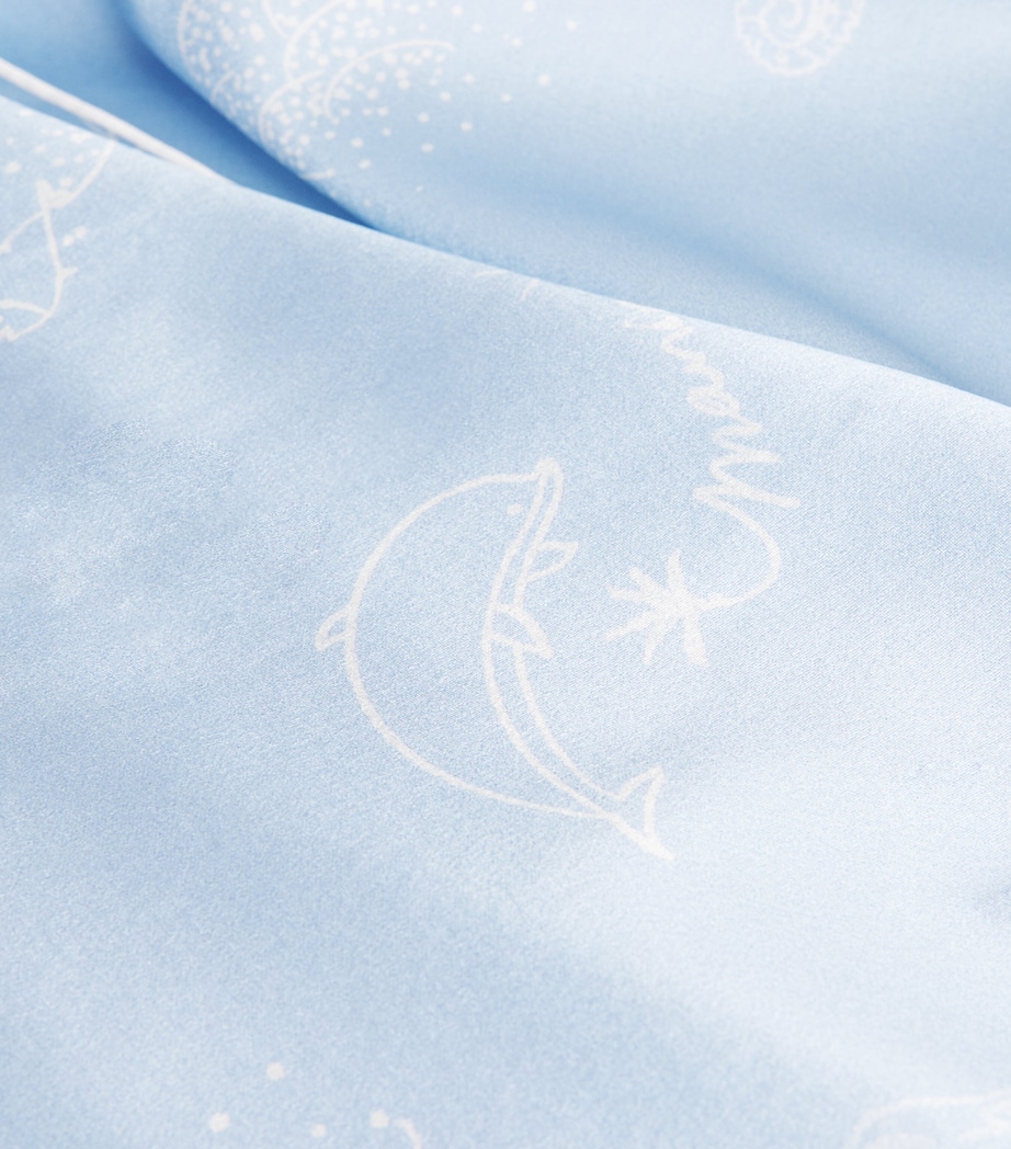 Mulberry Silk Printed Pyjama Set OCEAN BLUE Image 5