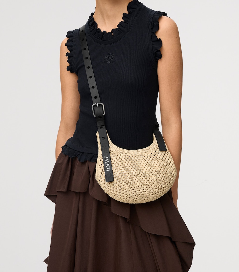 LOEWE x Paula's Ibiza Mini Punch-Hole Cross-Body Bag Natural/black Image 2