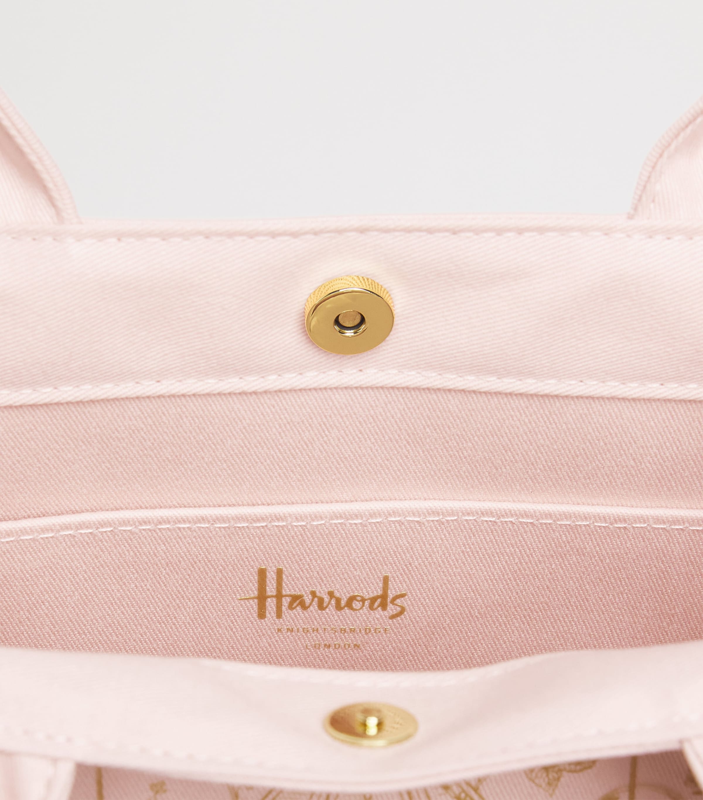 Harrods Gold Building Shopper Bag Multi Print Image 3