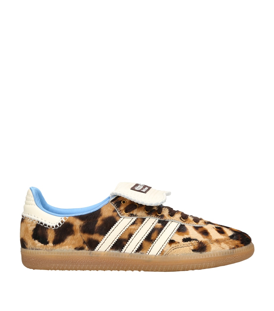adidas Brown x Wales Bonner Leopard Print Samba Sneakers Harrods UK