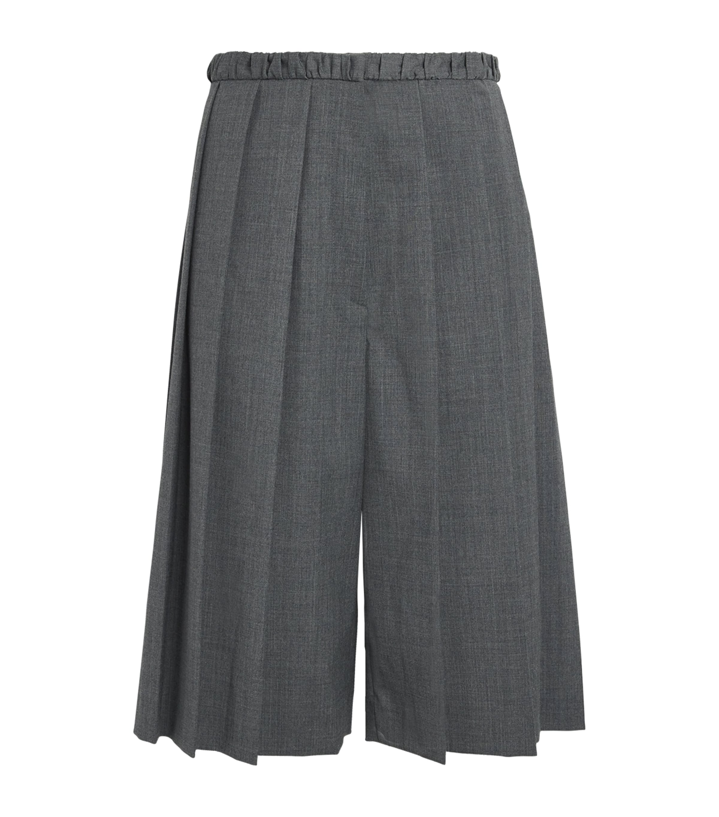 Sandro Pleated Longline Shorts In Black