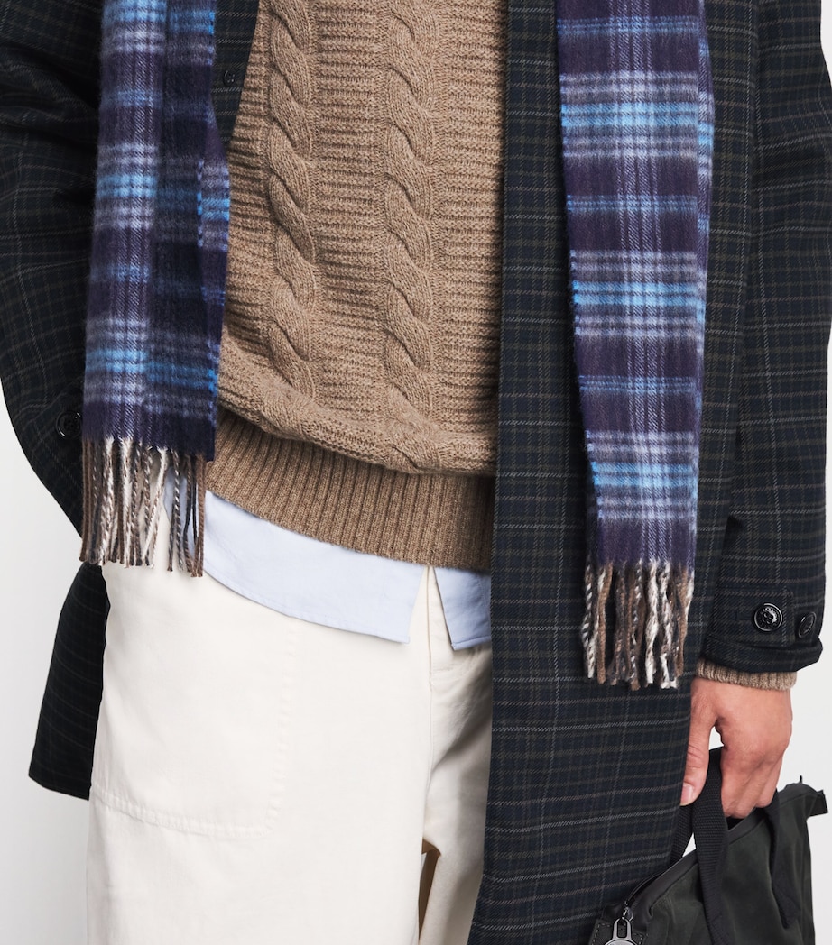 Barbour Mens Wool Staplecross Rollneck Sweater Stone Image 3