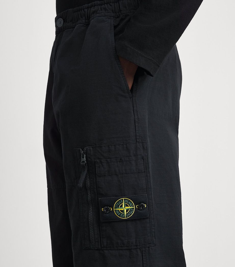 Stone Island Mens Organic Cotton Ripstop Cargo Trousers Image 3