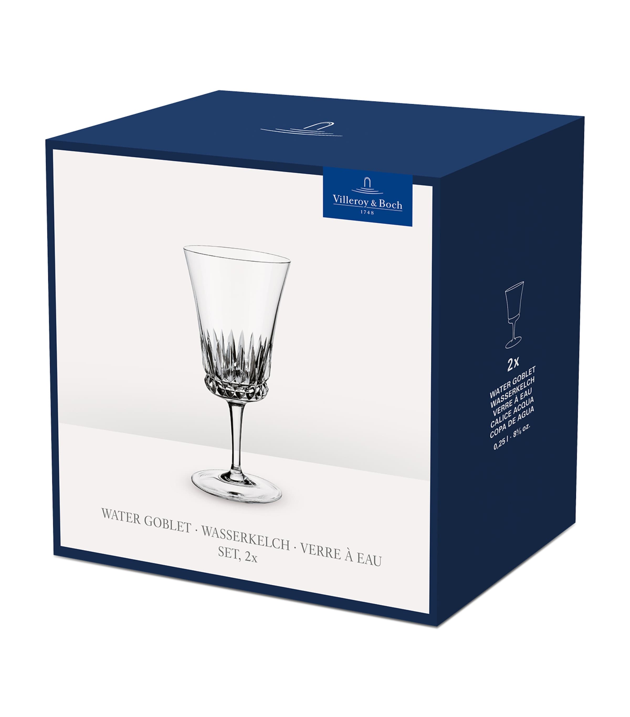 Set of 2 Grand Royal Water Goblet (250ml) CLEAR Image 3