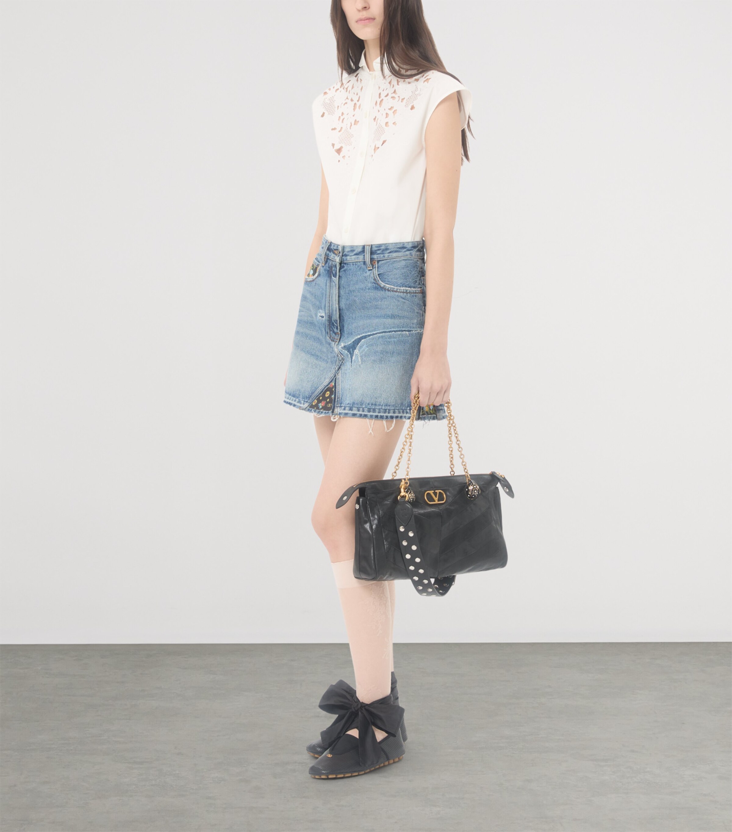 Valentino Womens Cotton Lace Shirt Image 5