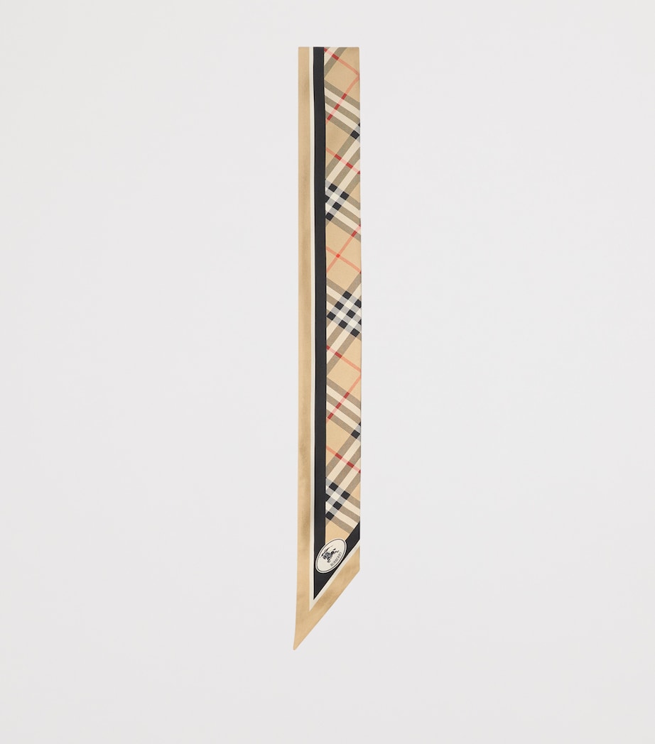 Silk Check Twilly SAND Image 2